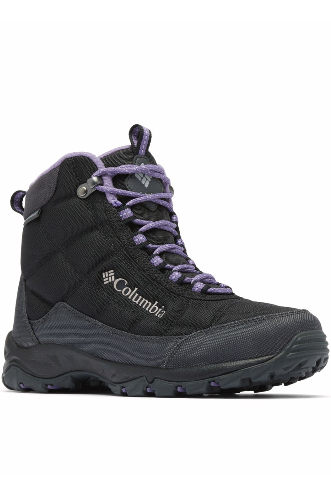 Firecamp Black & Plum Purple Hiking Boots by Columbia (Wide Feet)