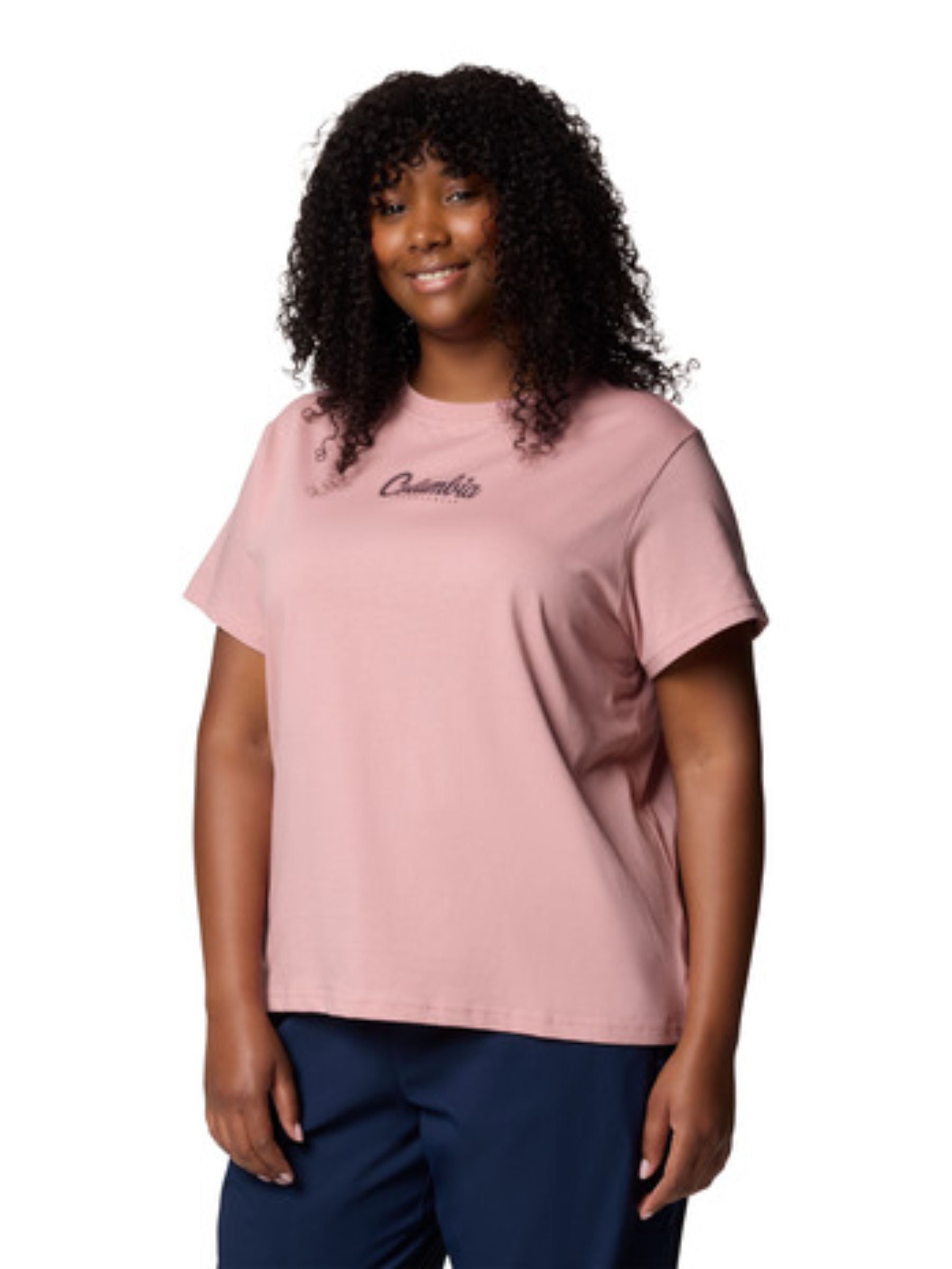 T-Shirt Graphique Rolling Bend Taille Plus - Eraser Pink- Scripted Brand