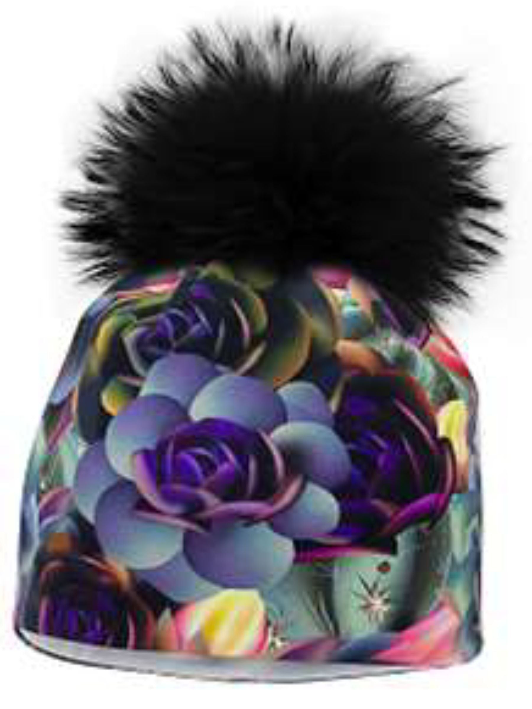 Cotton Tuque Flowers (Mauve with Black Pompom) from La Fleur Mode