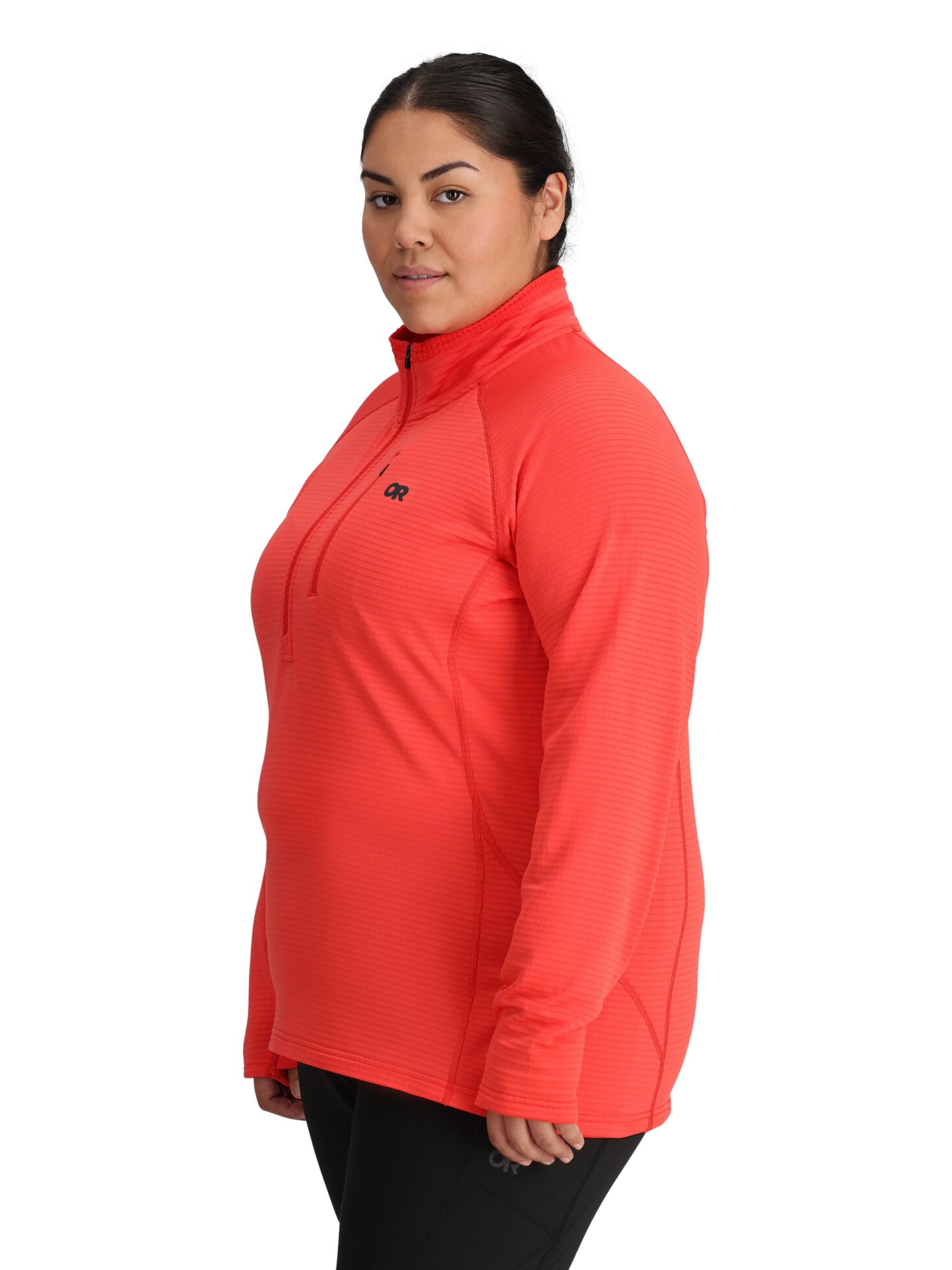 Outdoor Research Plus Size Vigor Grid Half Zip Fleece Sweater (Sunrise)