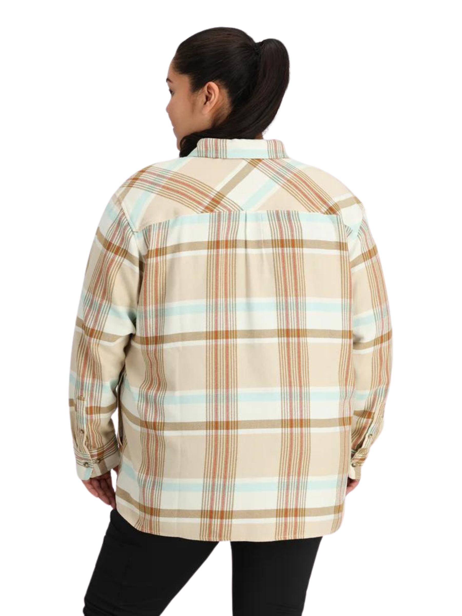 Outdoor Research Plus Size Feedback Flannel Twill Shirt (Bone Plaid)