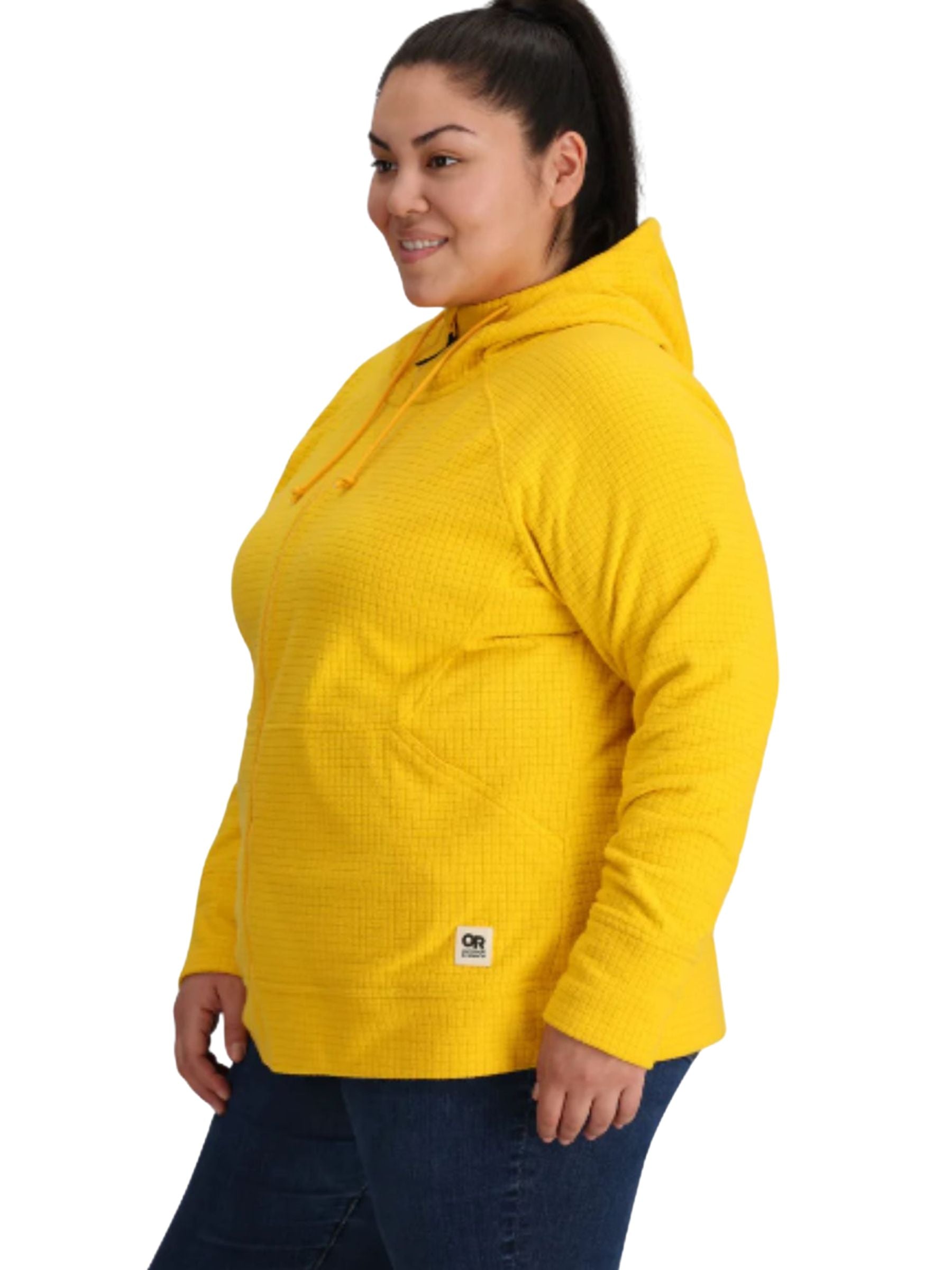 Chandail Hoodie Entièrement Zippé Mega Trail Mix Taille Plus (Saffron) d'Outdoor Research