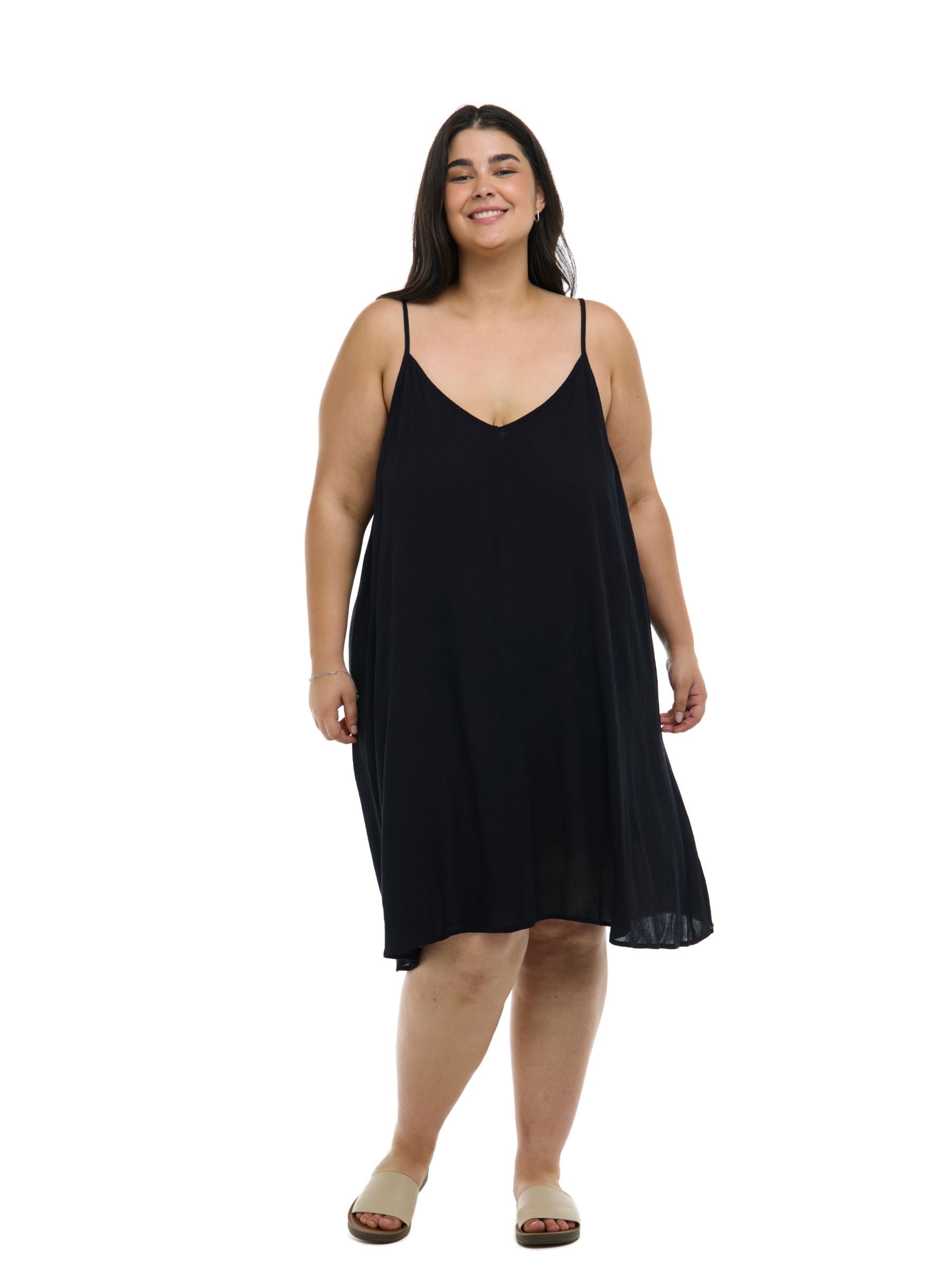 Robe de Bain Dreamy Nicole Taille Plus - Noir