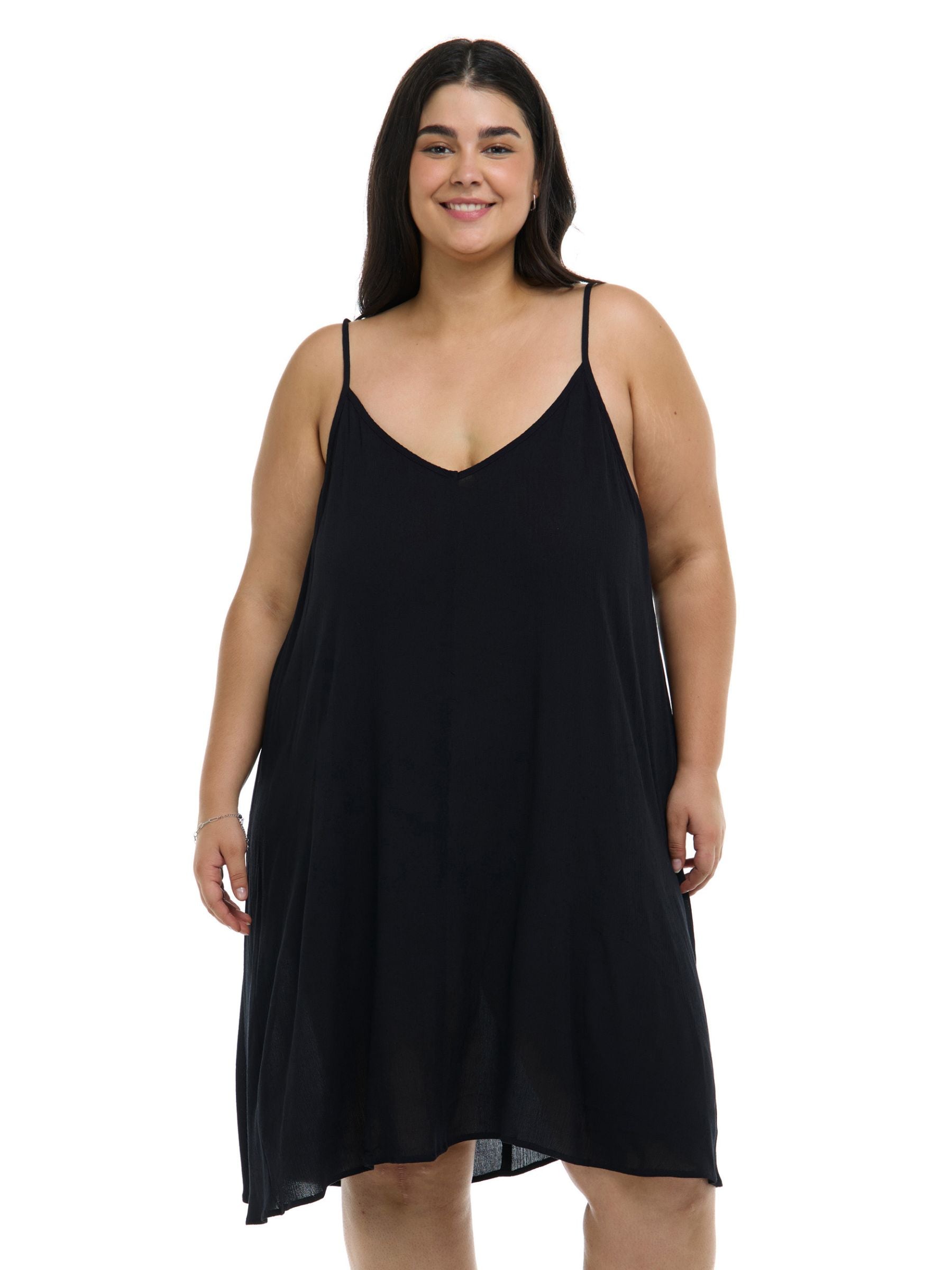 Robe de Bain Dreamy Nicole Taille Plus - Noir