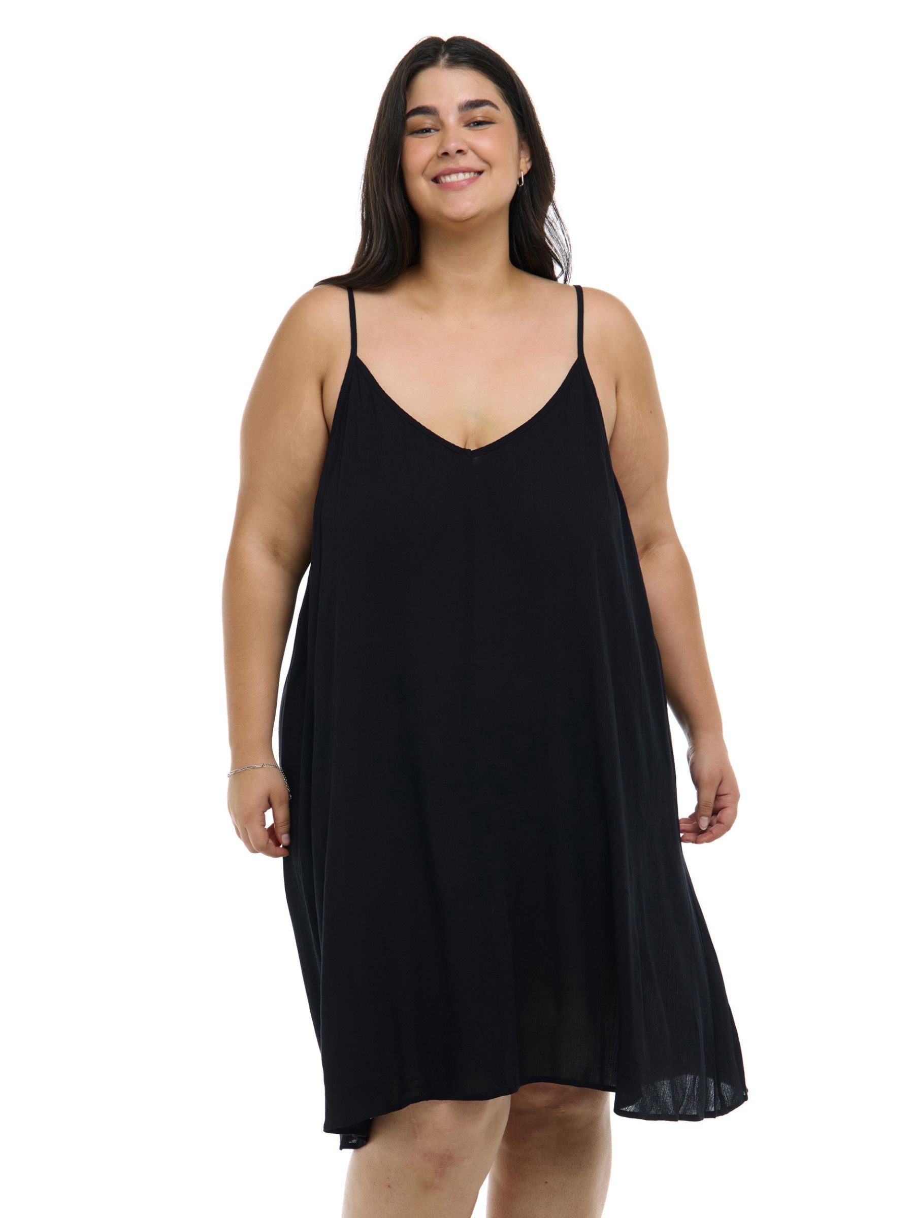 Robe de Bain Dreamy Nicole Taille Plus - Noir