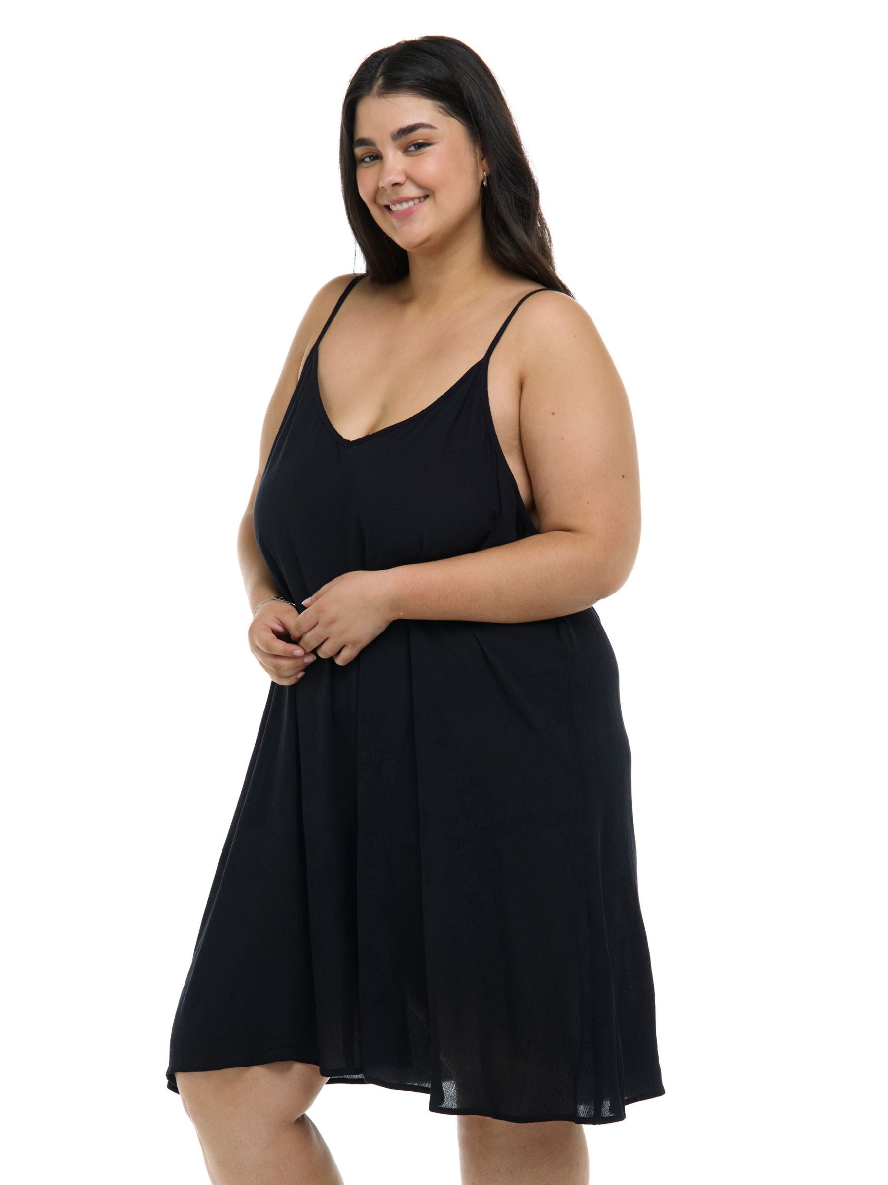 Robe de Bain Dreamy Nicole Taille Plus - Noir