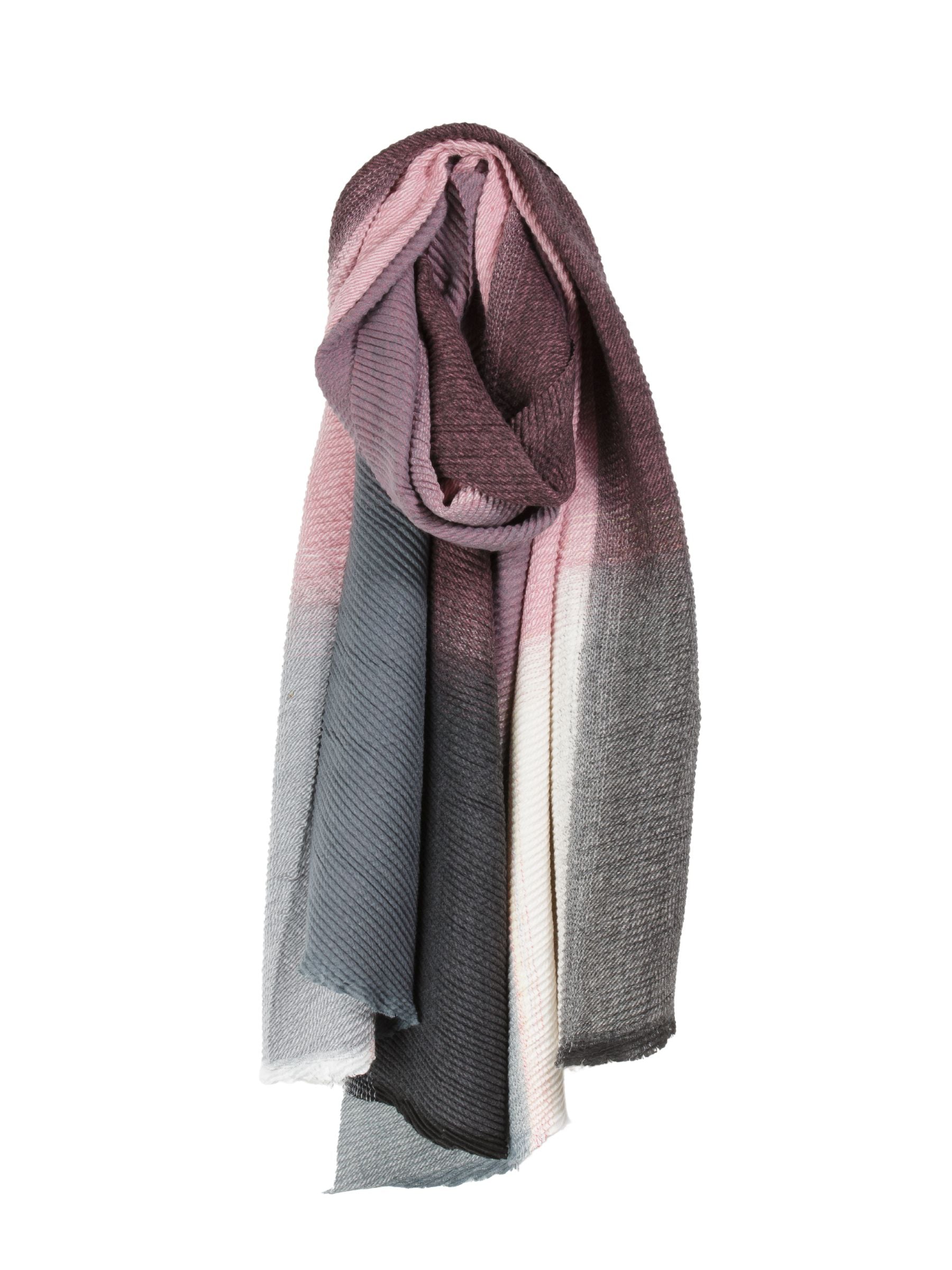 Winter Plaid Scarf (Pink) by Caracol 6132