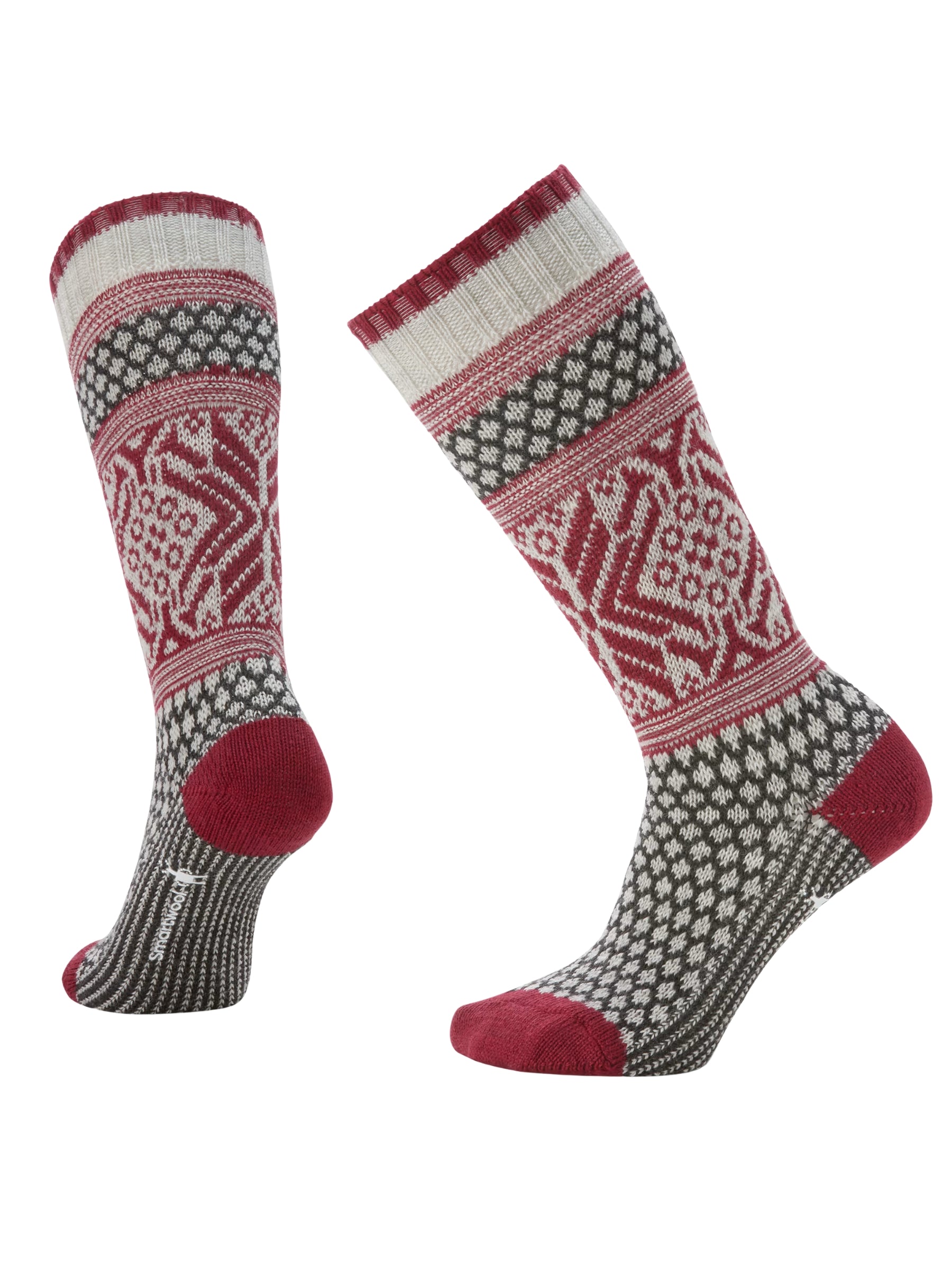 Bas Tous les Jours Cozy Popcorn Motif de Flocon de Neige - Ash