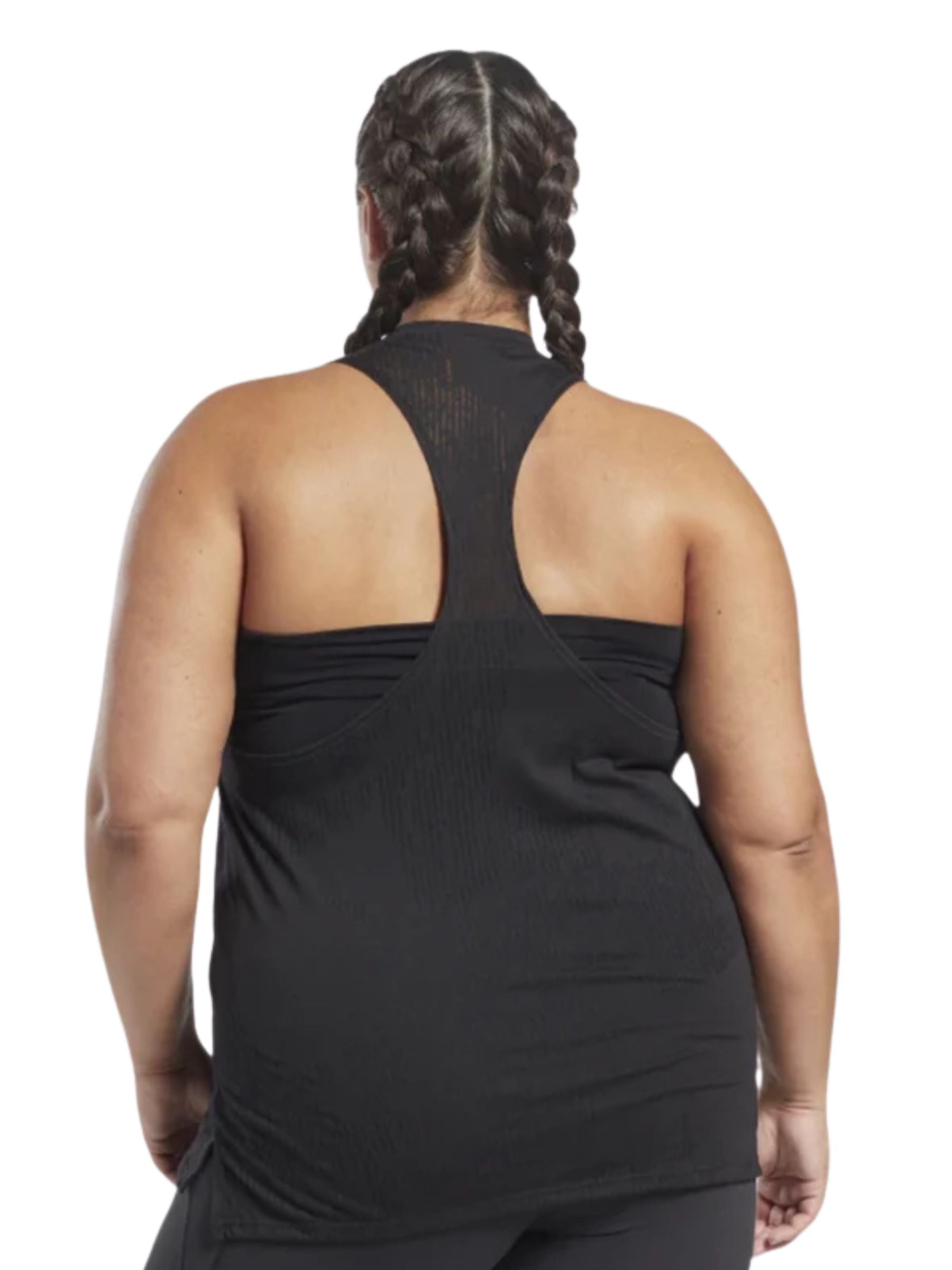 Reebok Plus Size Burnout Tank Top (Black)