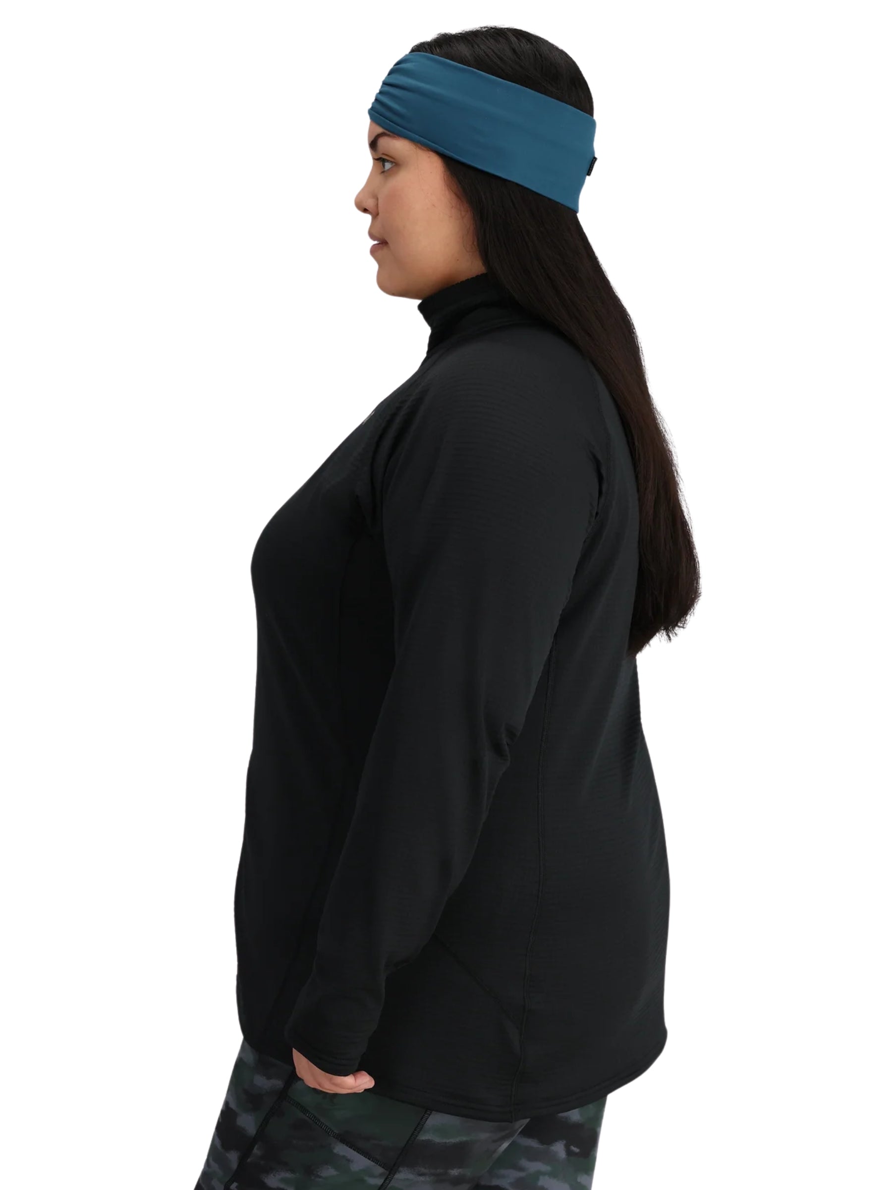 Chandail Polaire Vigor Grid Half Zip Taille Plus - Black