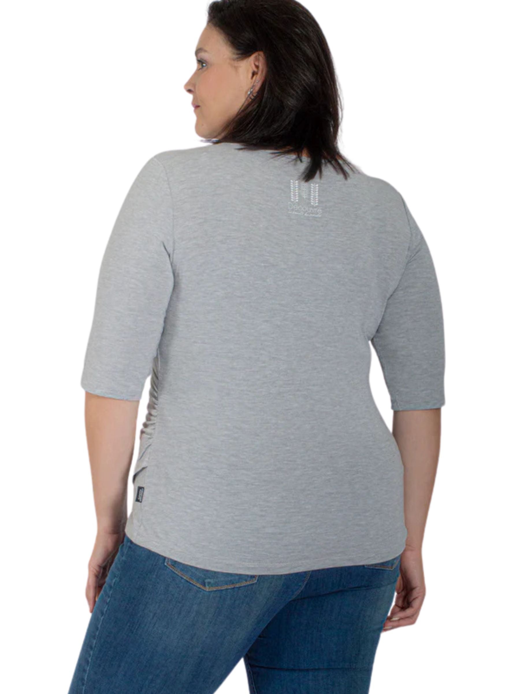 Hope Heather Gray Wrap Sweater Plus Size from Message Factory