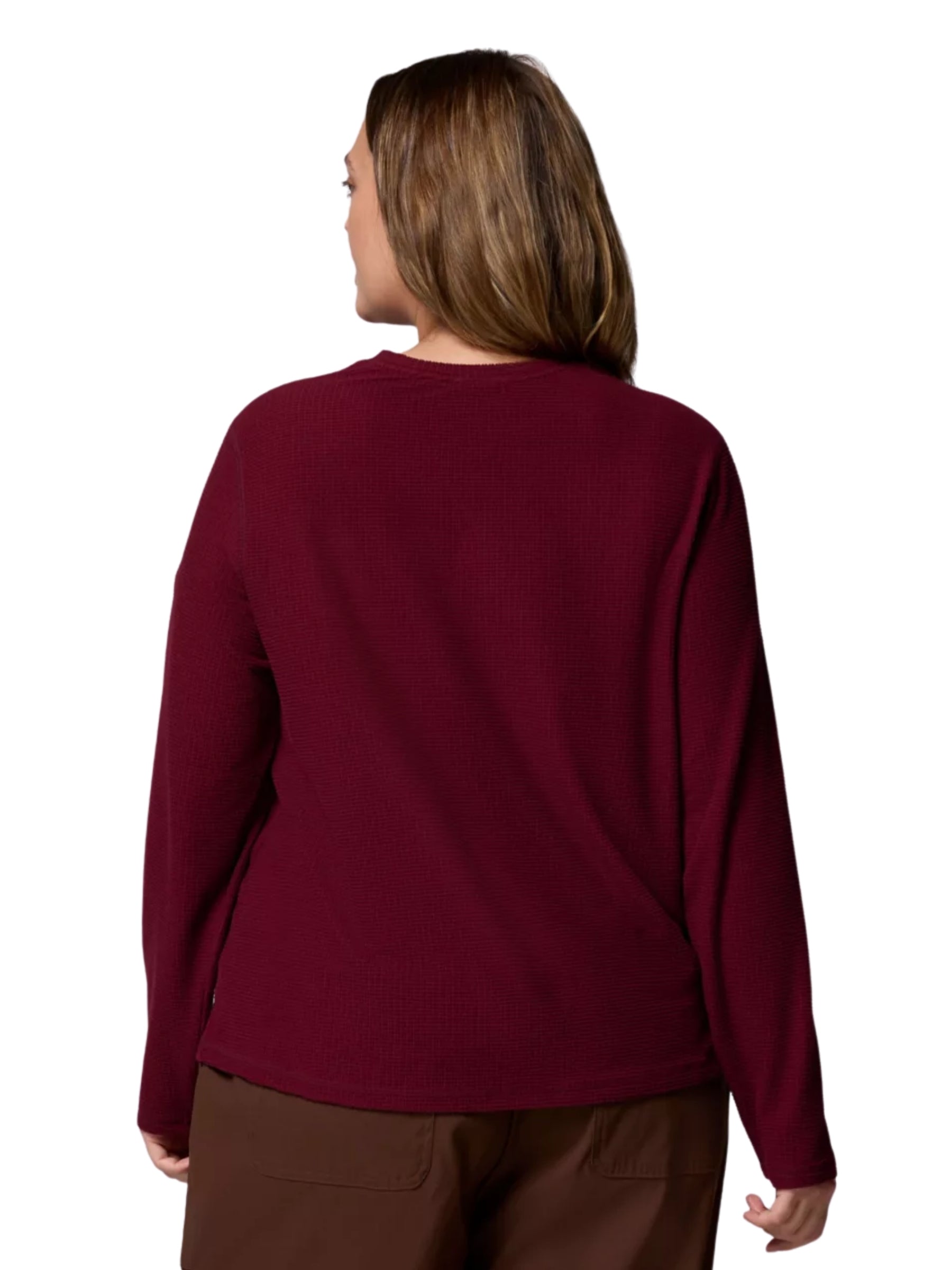 Brea Falls Grid Plus Size Sweater - Rich Wine