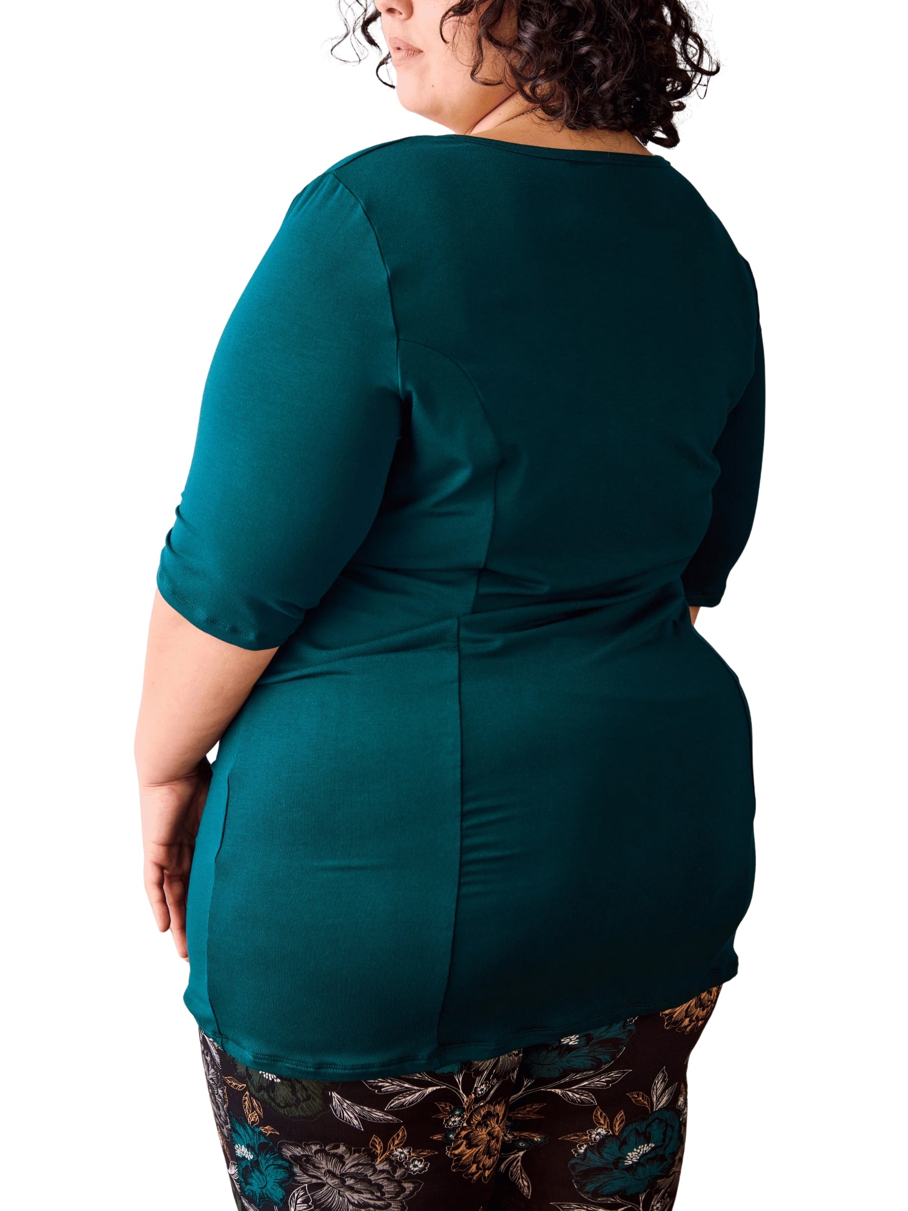 Plus Size Essential V-Neck Sweater - Hunter Green