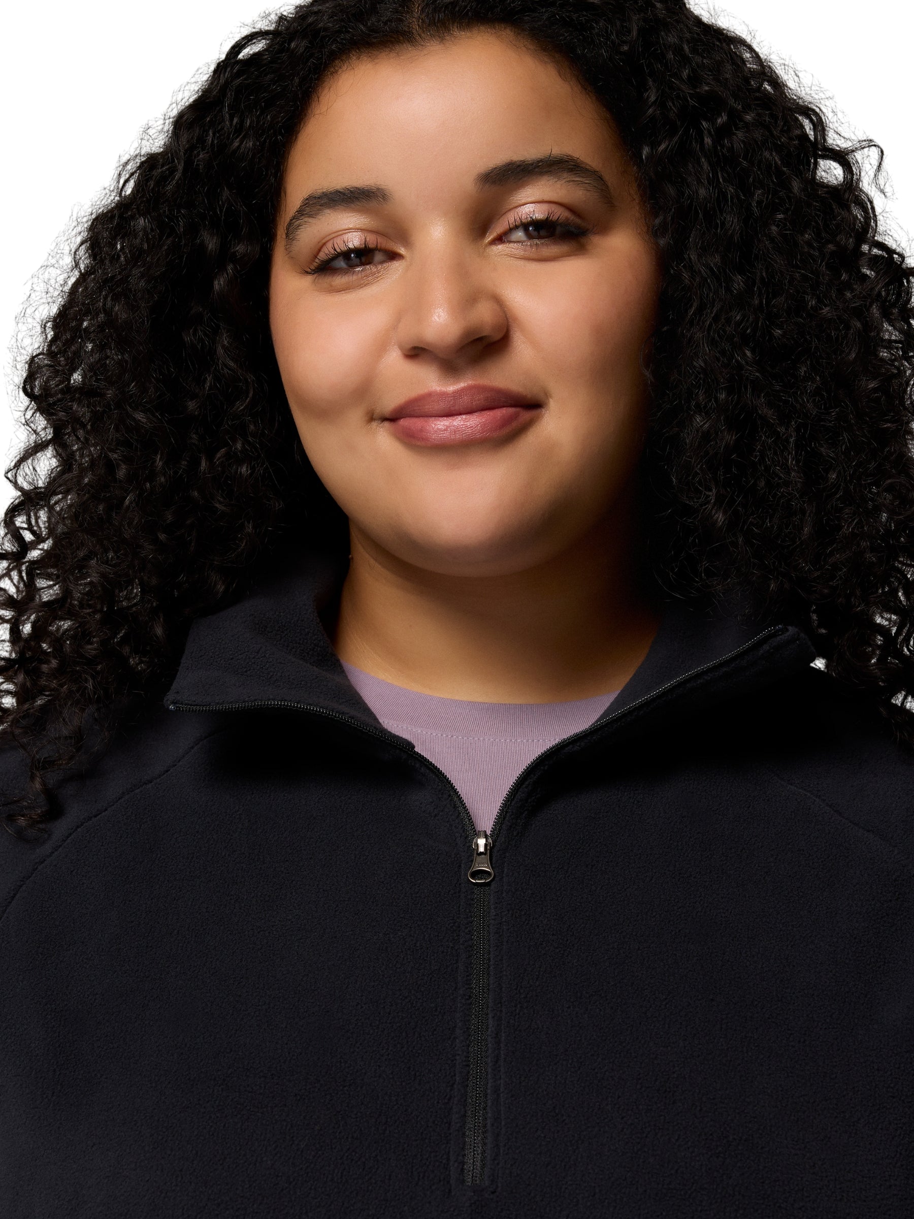 Glacial IV 1/2 Zip Plus Size M/L Sweater - Black