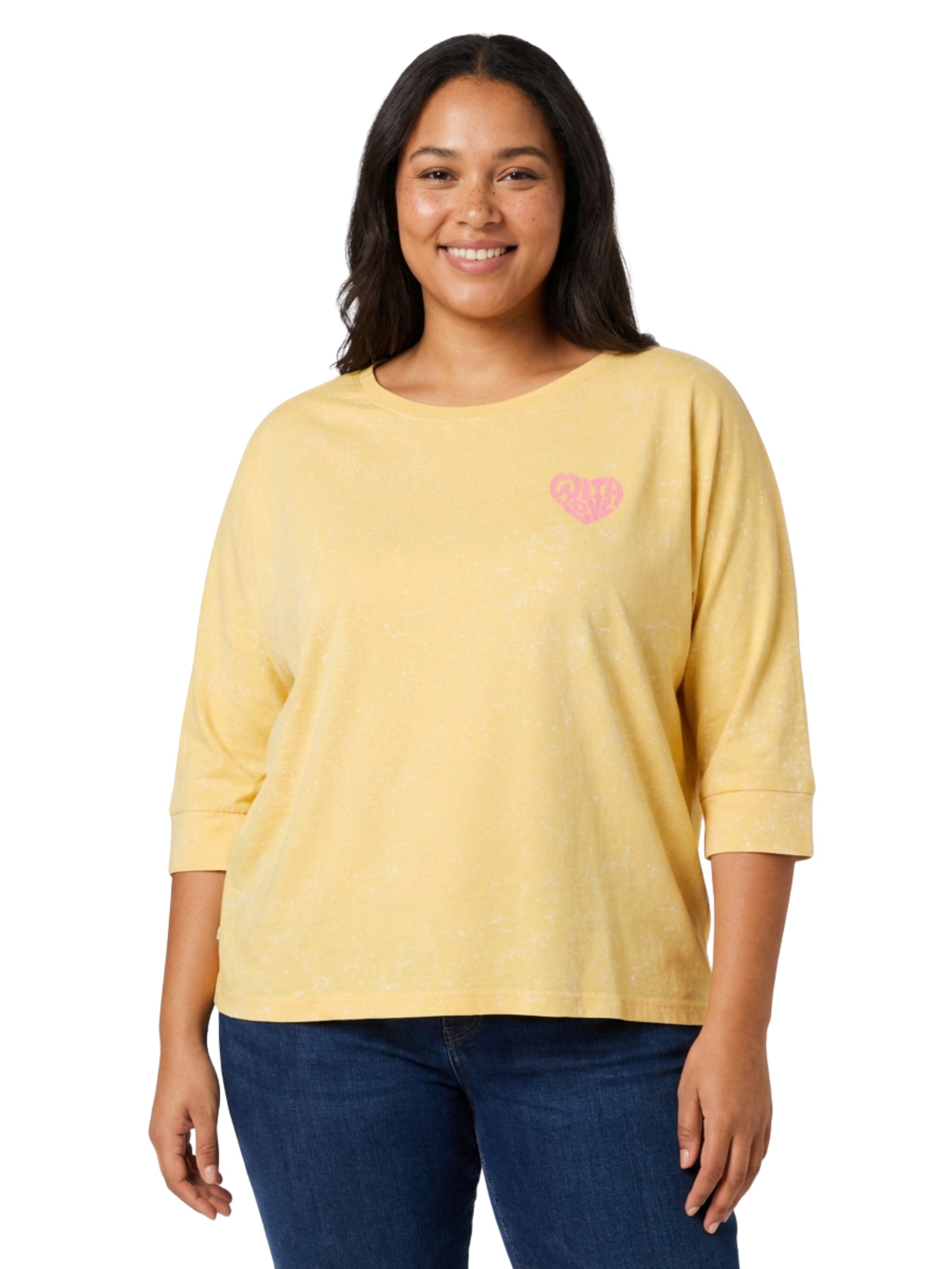 Chandail Shimona Washed Taille Plus - Banana