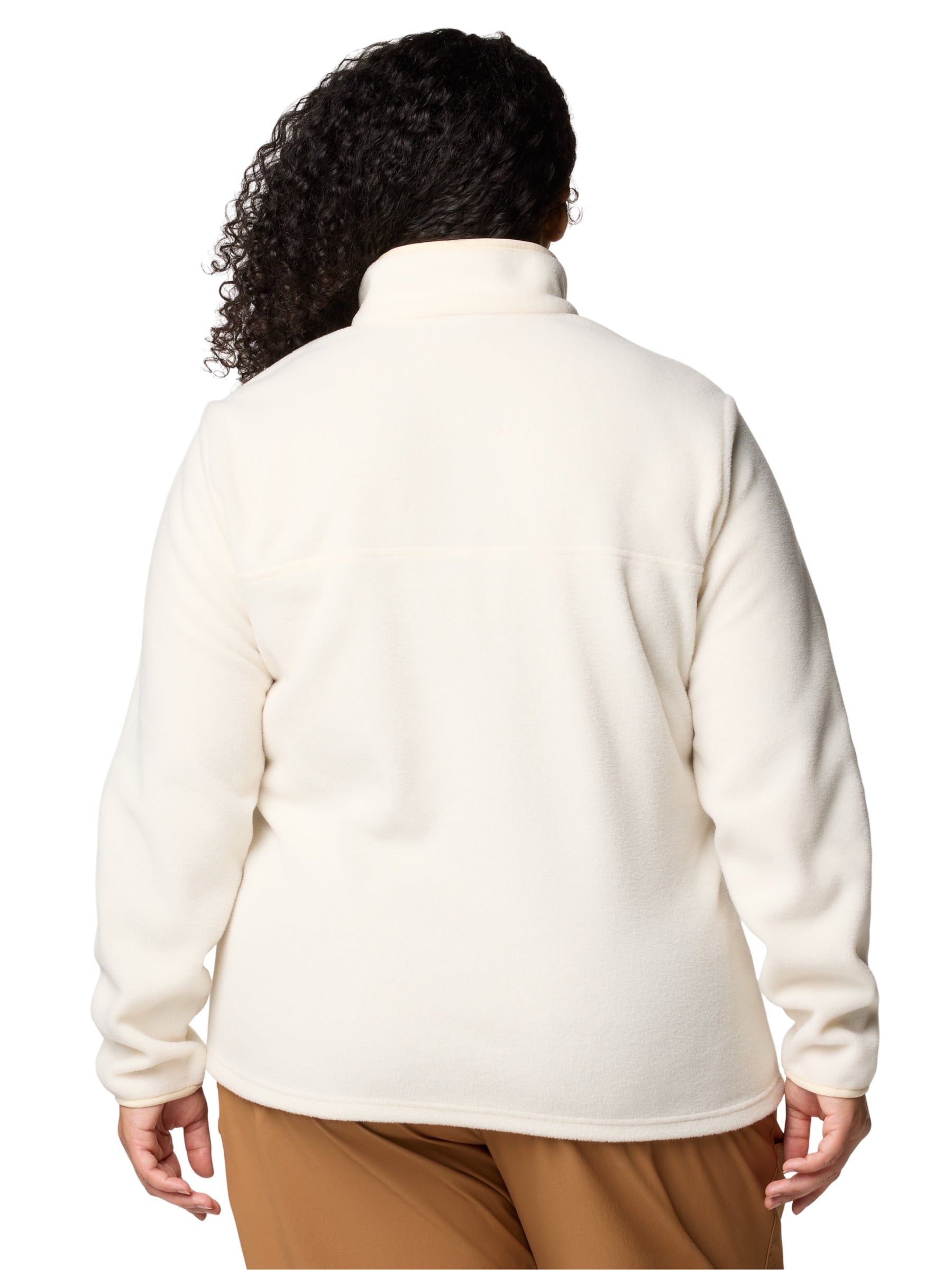 Benton Springs II Plus Size Fleece Snap Sweater - Chalk &
Camel Brown