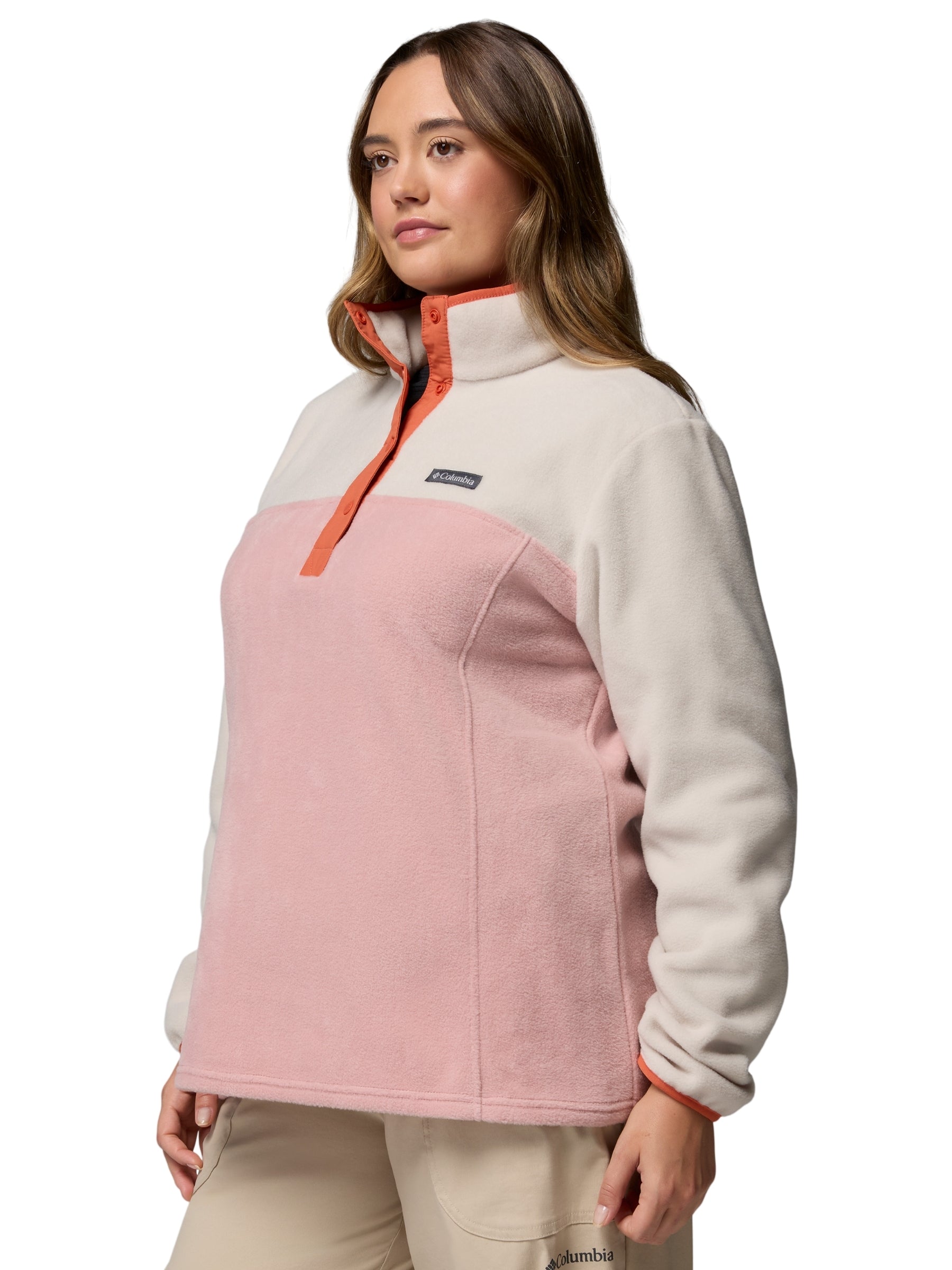 Chandail à Snap En Polaire Benton Springs II Taille Plus - Eraser Pink & Dark Stone