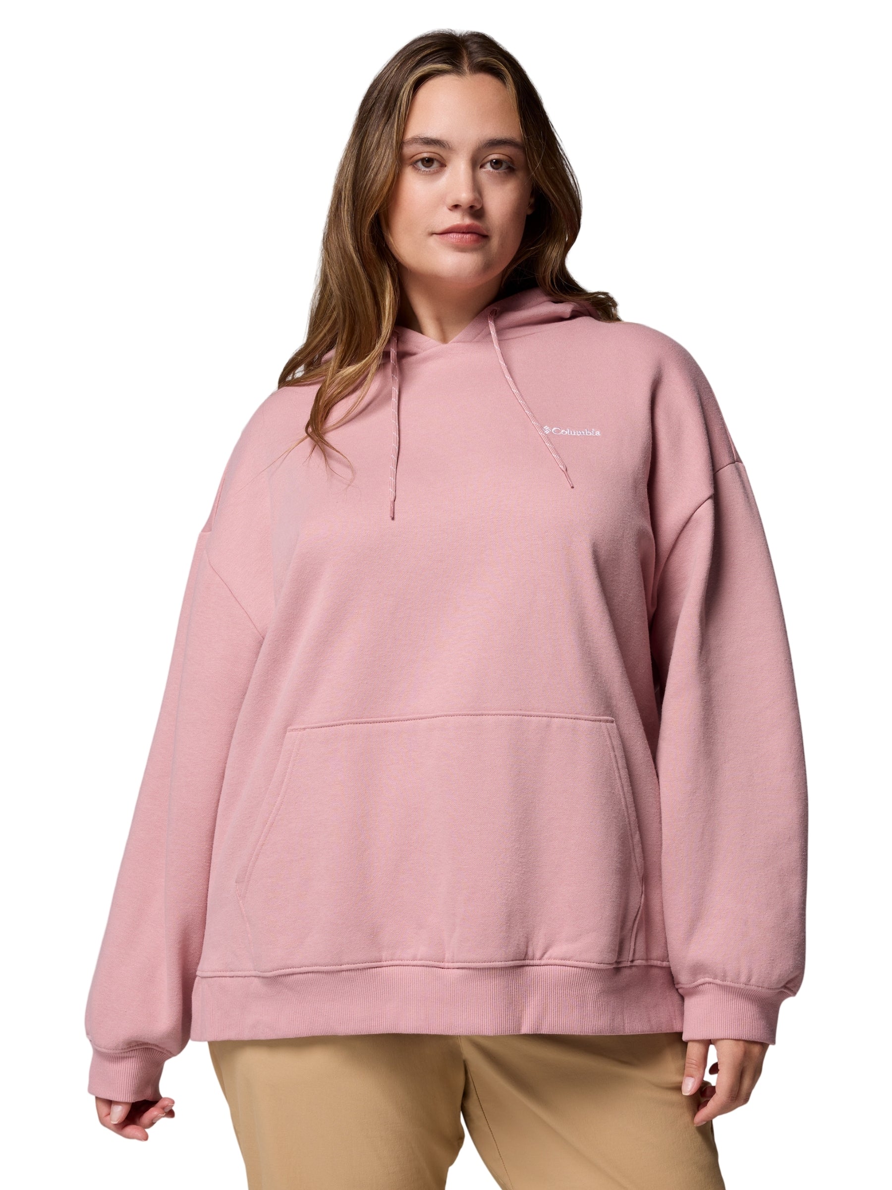 Chandail à capuchon Aldermore Taille Plus - Eraser Pink