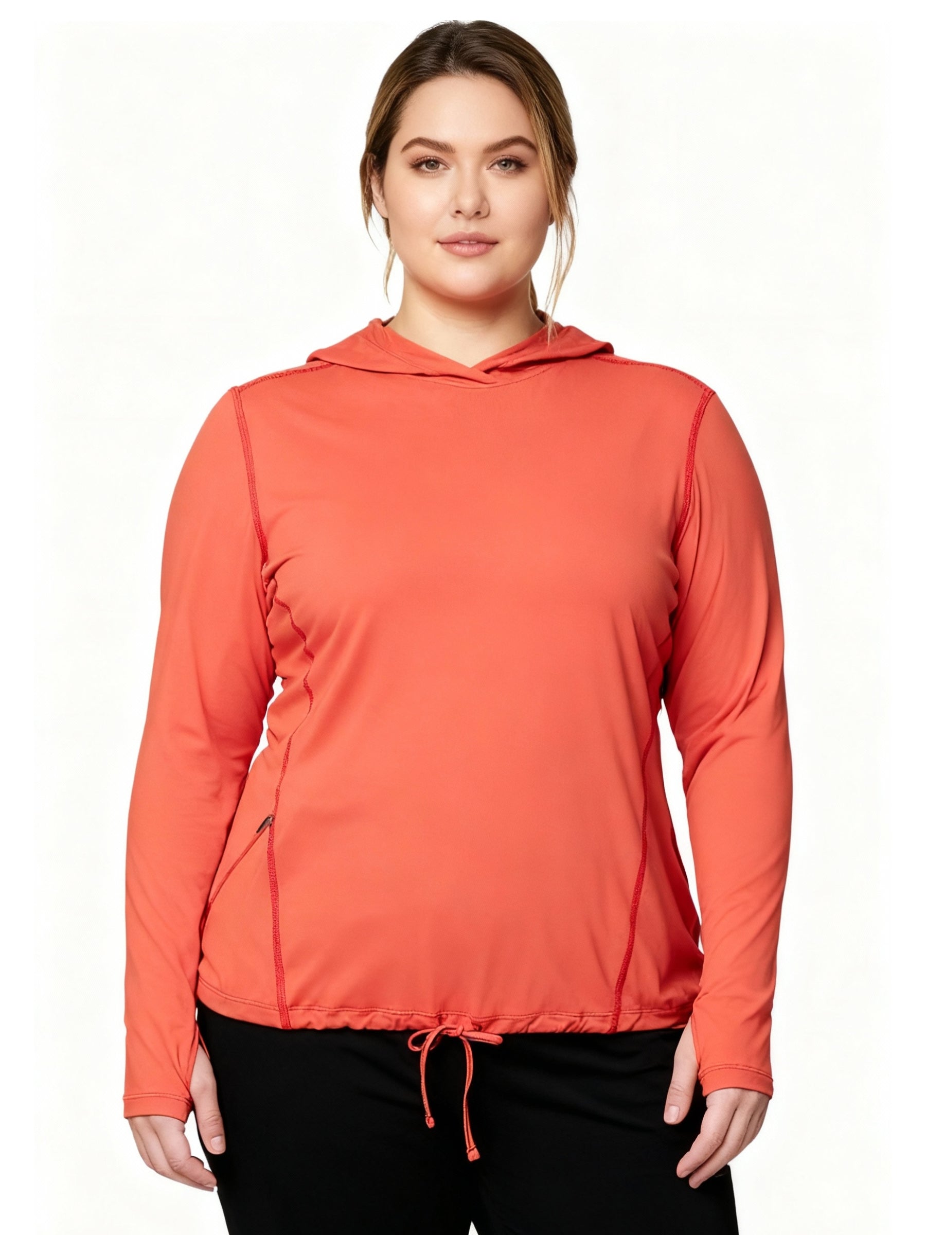 Chandail à Capuchon Crater Lake Taille Plus - Mars Red