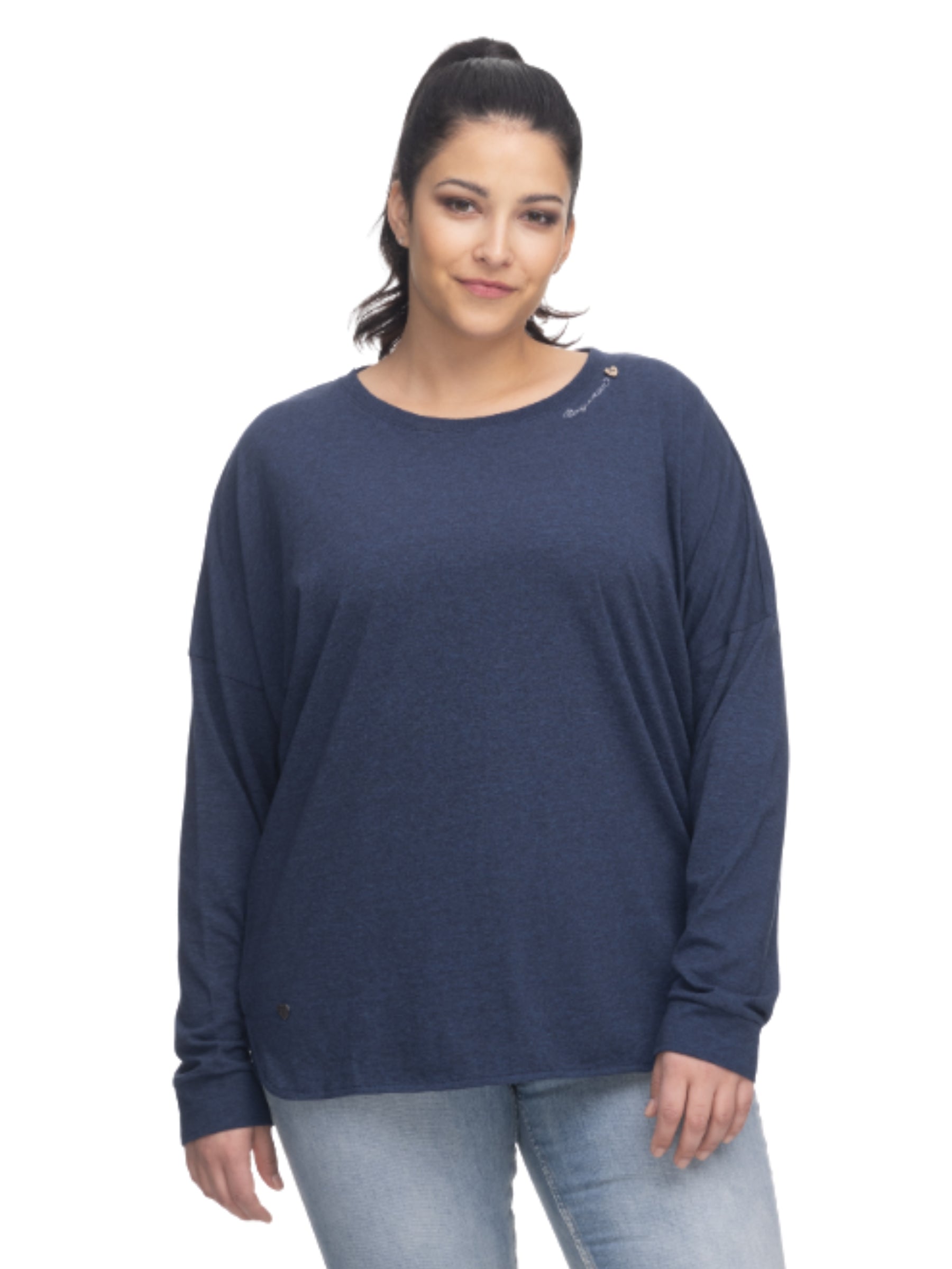 Chandail Shimona Long Taille Plus - Marine