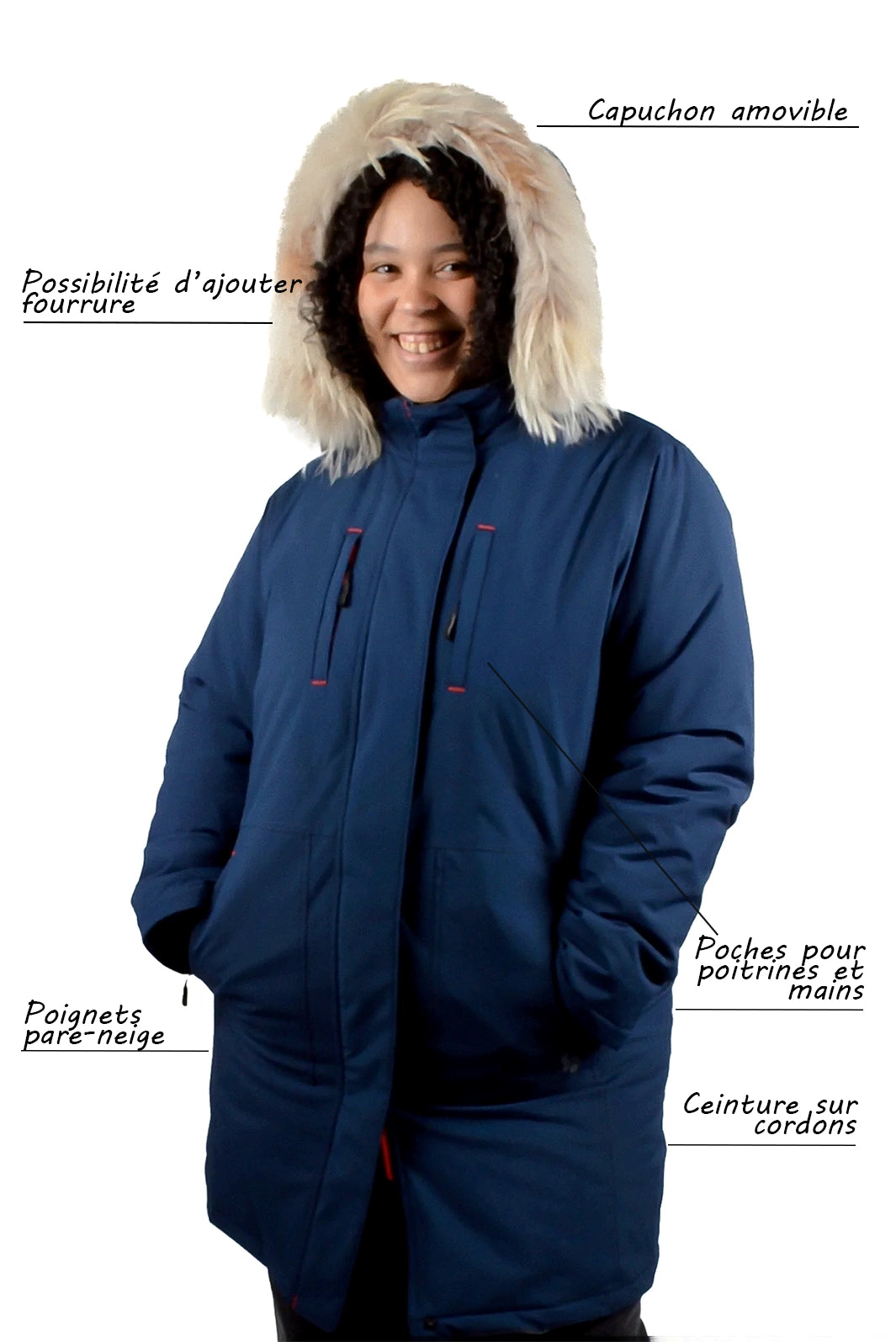  Manteau isolé pour l'hiver glacial Harfang II Taille Plus de Sportive Plus