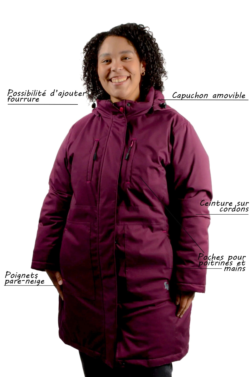  Manteau isolé pour l'hiver glacial Harfang II Taille Plus de Sportive Plus