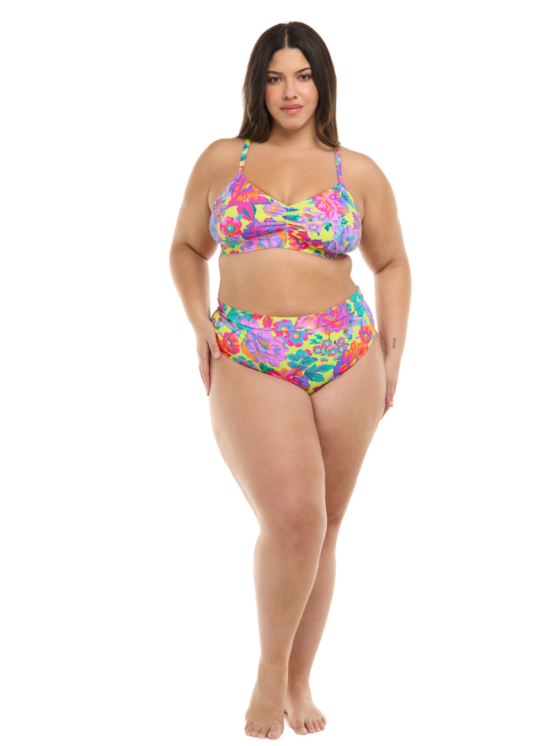 Romy Drew Plus Size Bikini Top - Key Lime