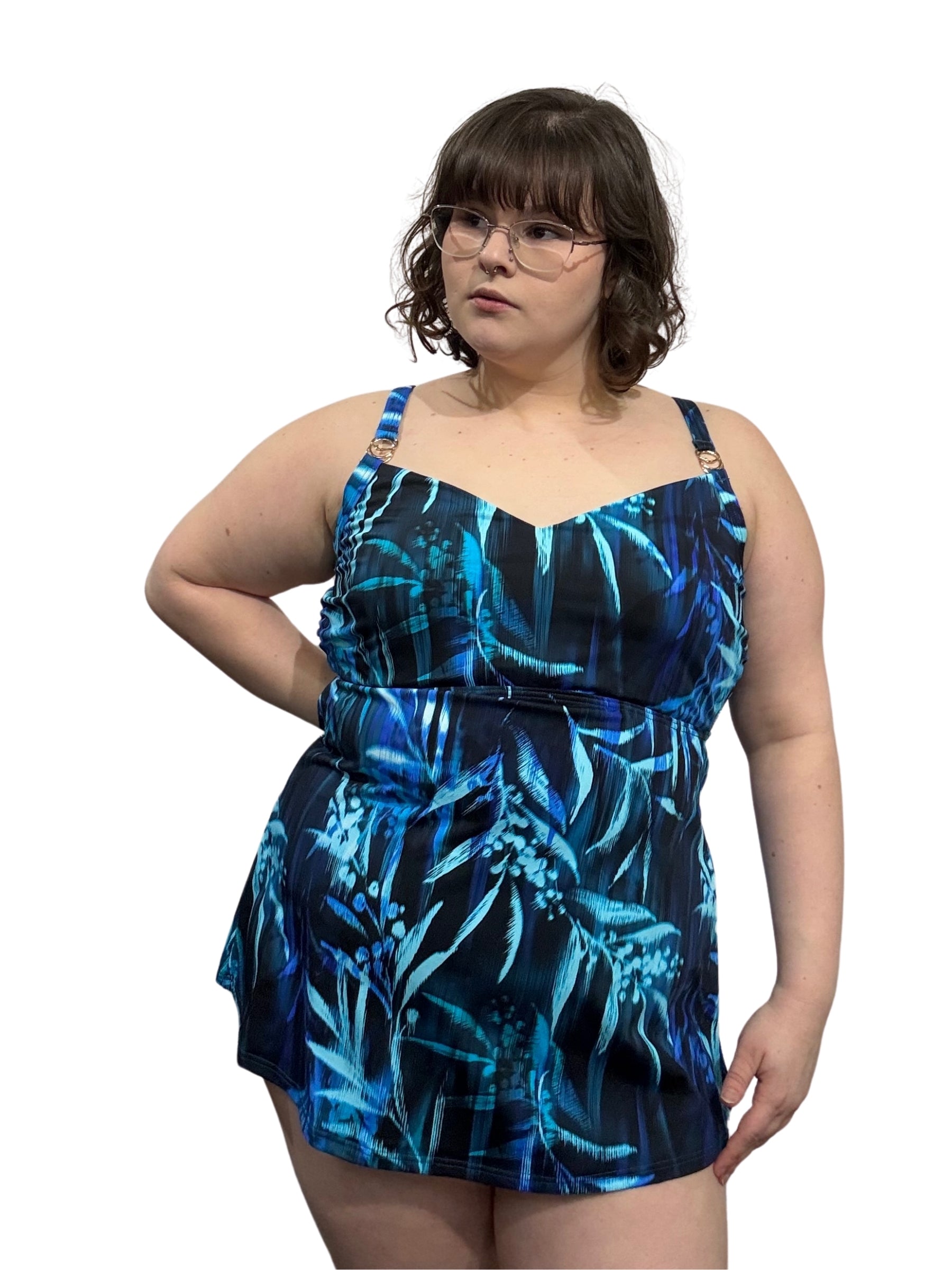 Plus Size Rainforest Swimsuit Top - Arctic