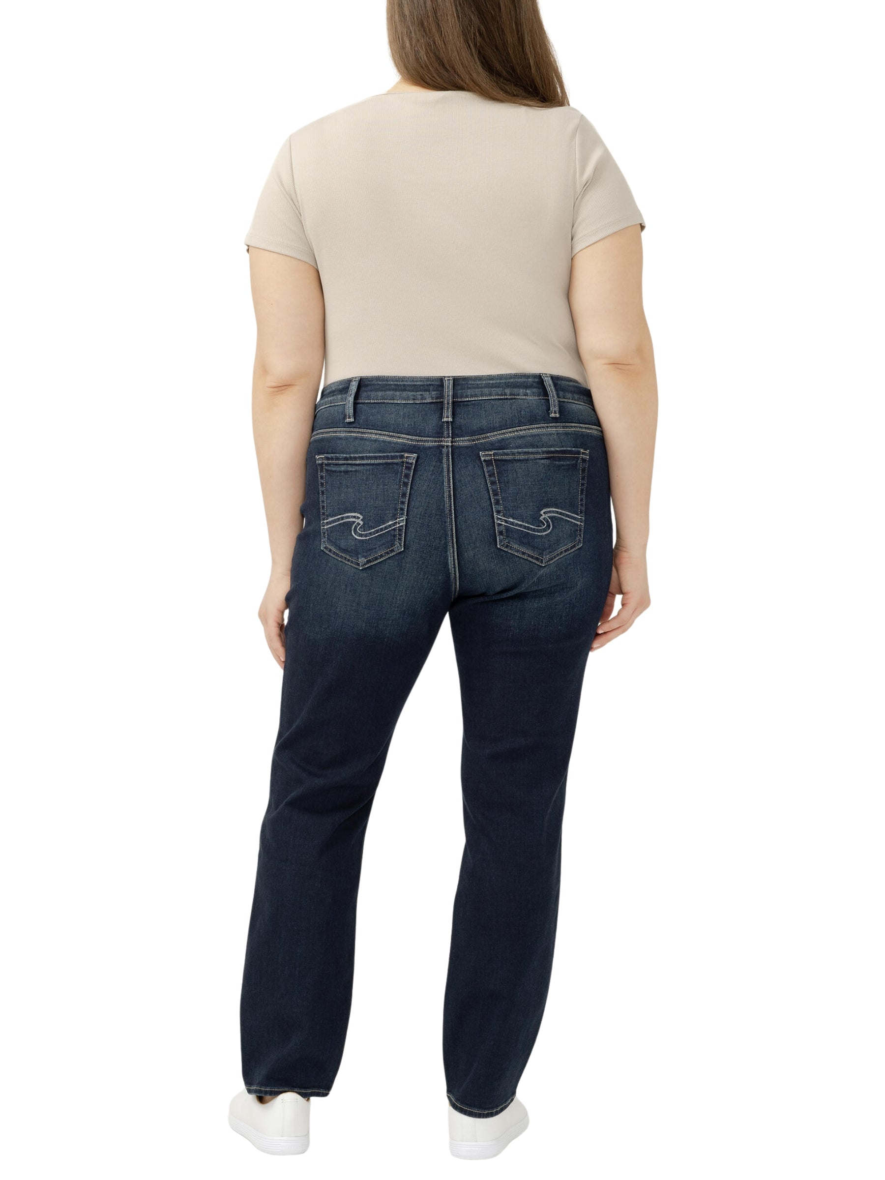 Elyse Straight Stretch Luxury Plus Size Jeans - Rosemead