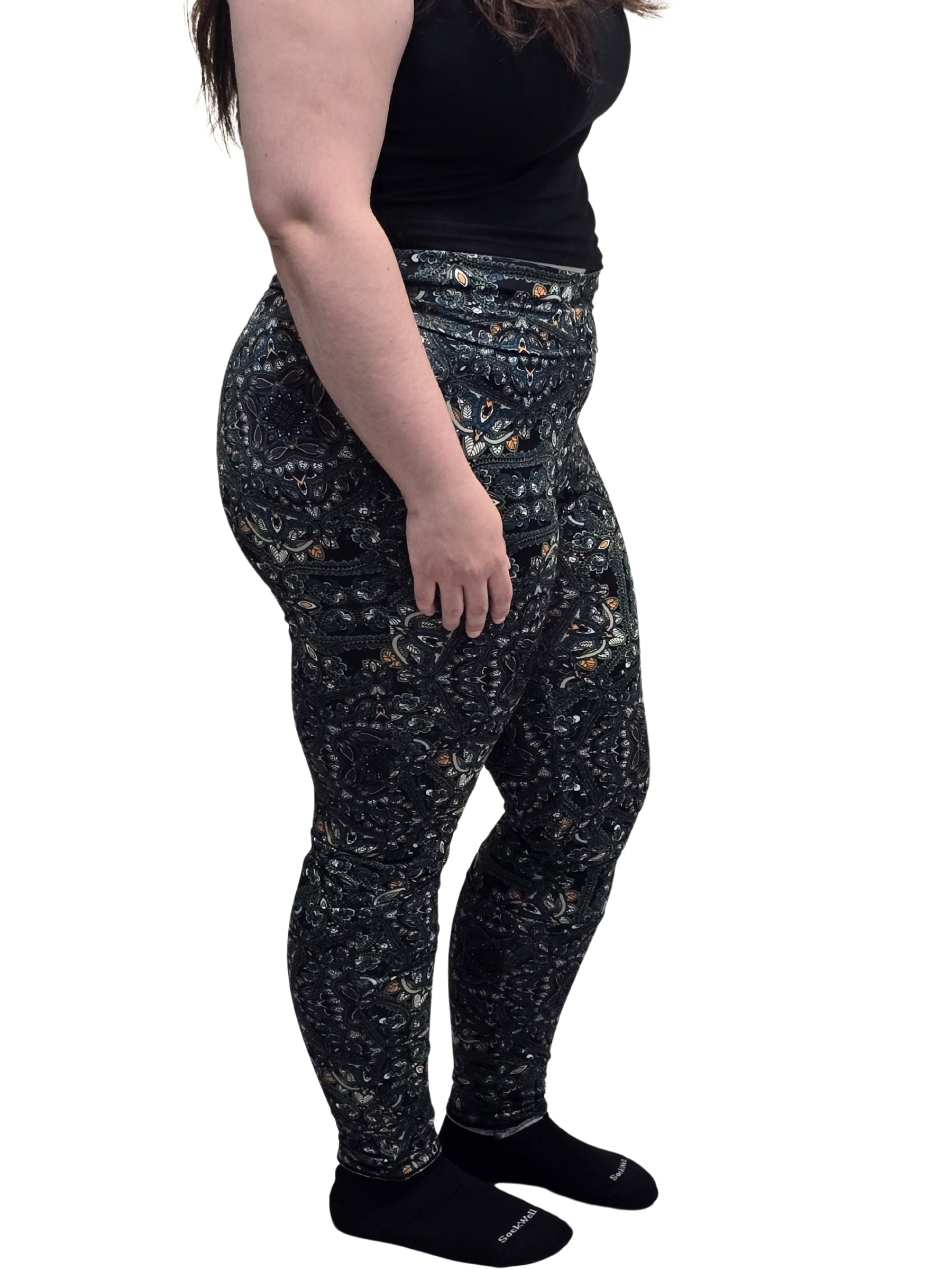 Plus Size Printed Leggings - Mayurah