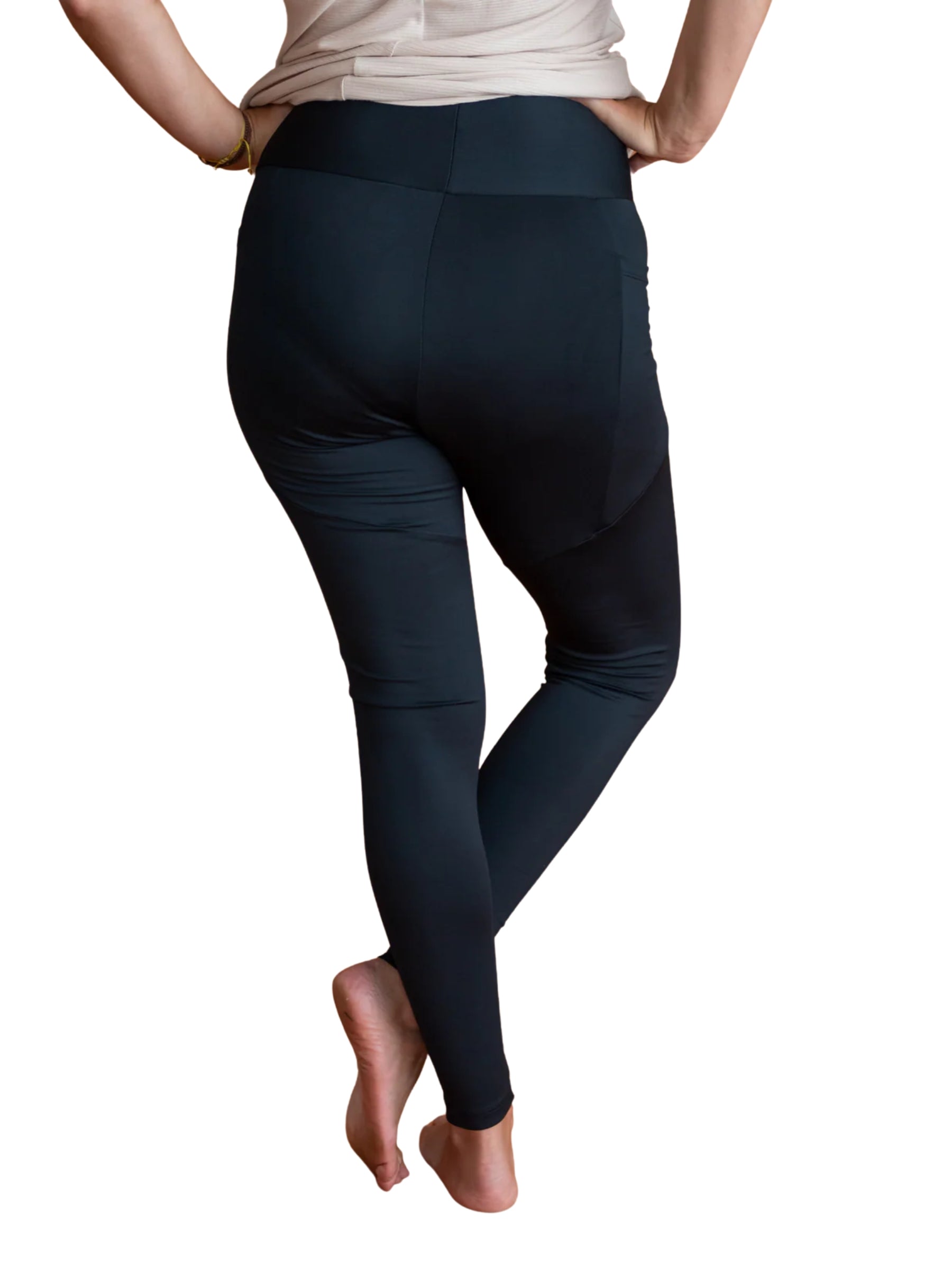 Plus Size Polar Effect Leggings - Black