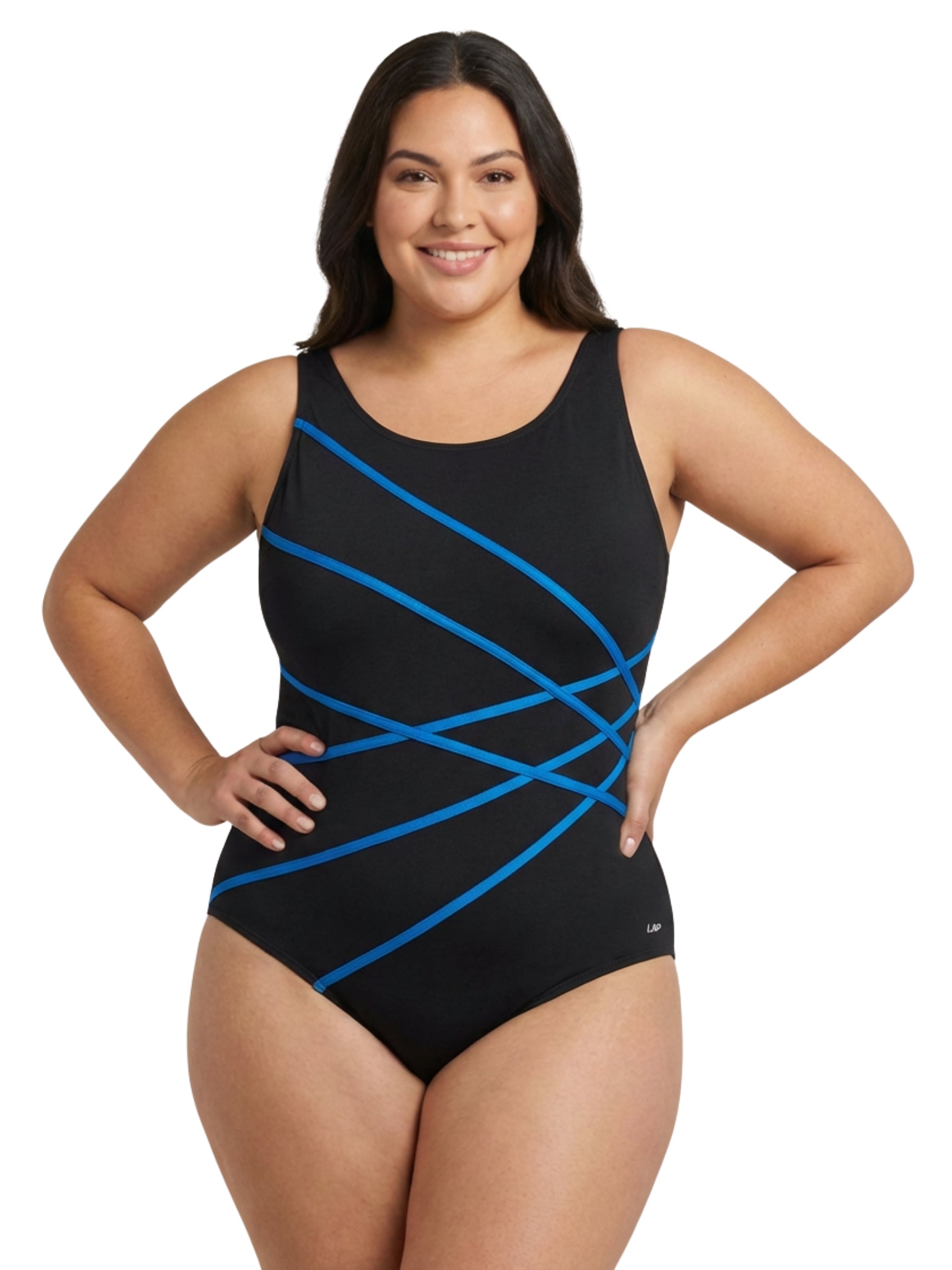 Maillot de Bain à Col rond Taille Plus - Sea Jewel