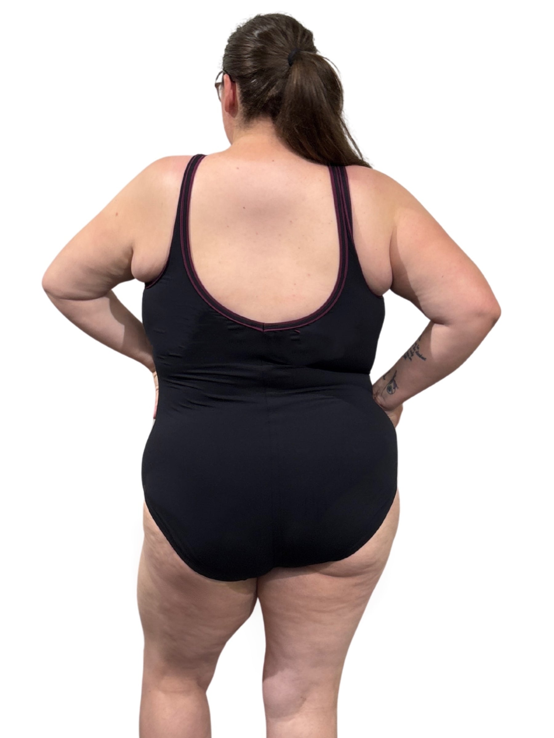 Maillot Col en V Taille Plus - Cabernet