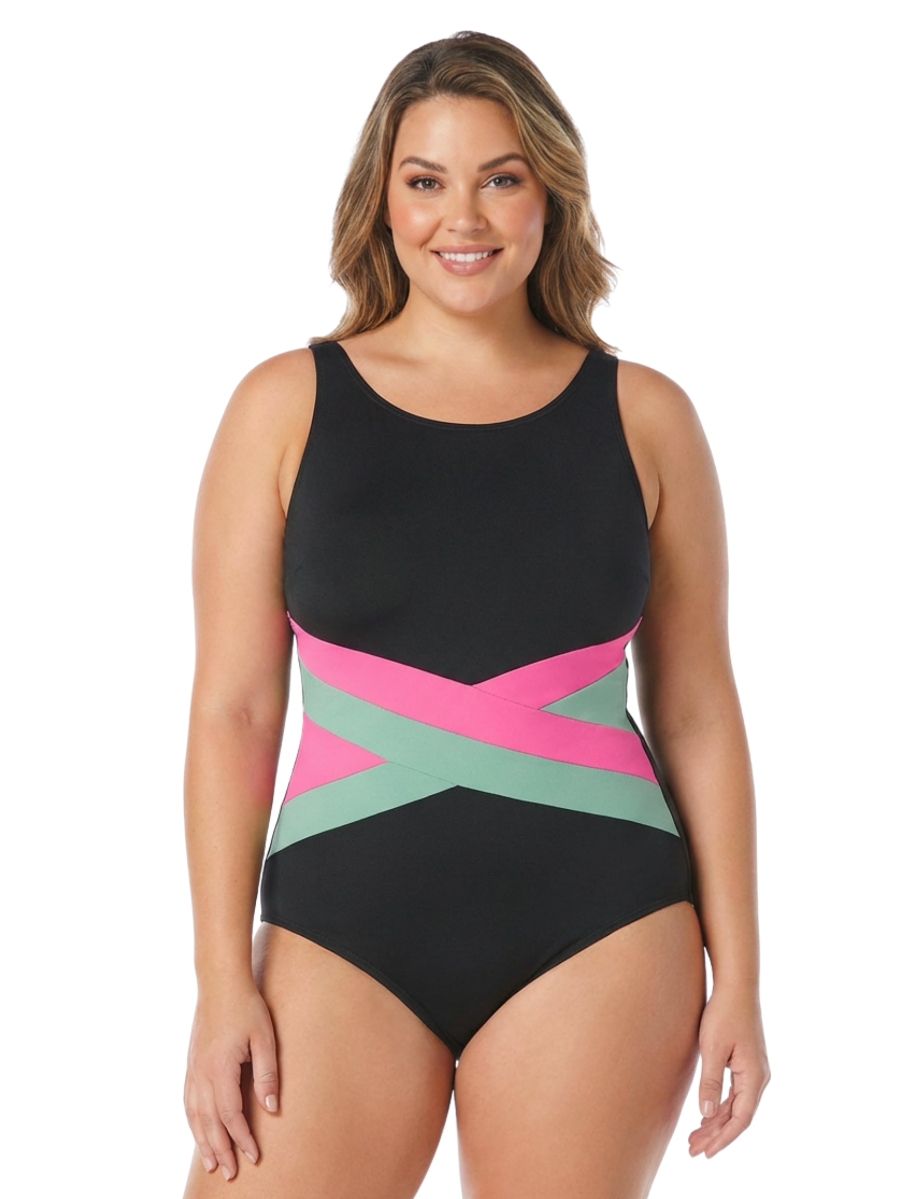 Maillot de Bain Encolure Haute Taille Plus (Bonnet C) - Willow