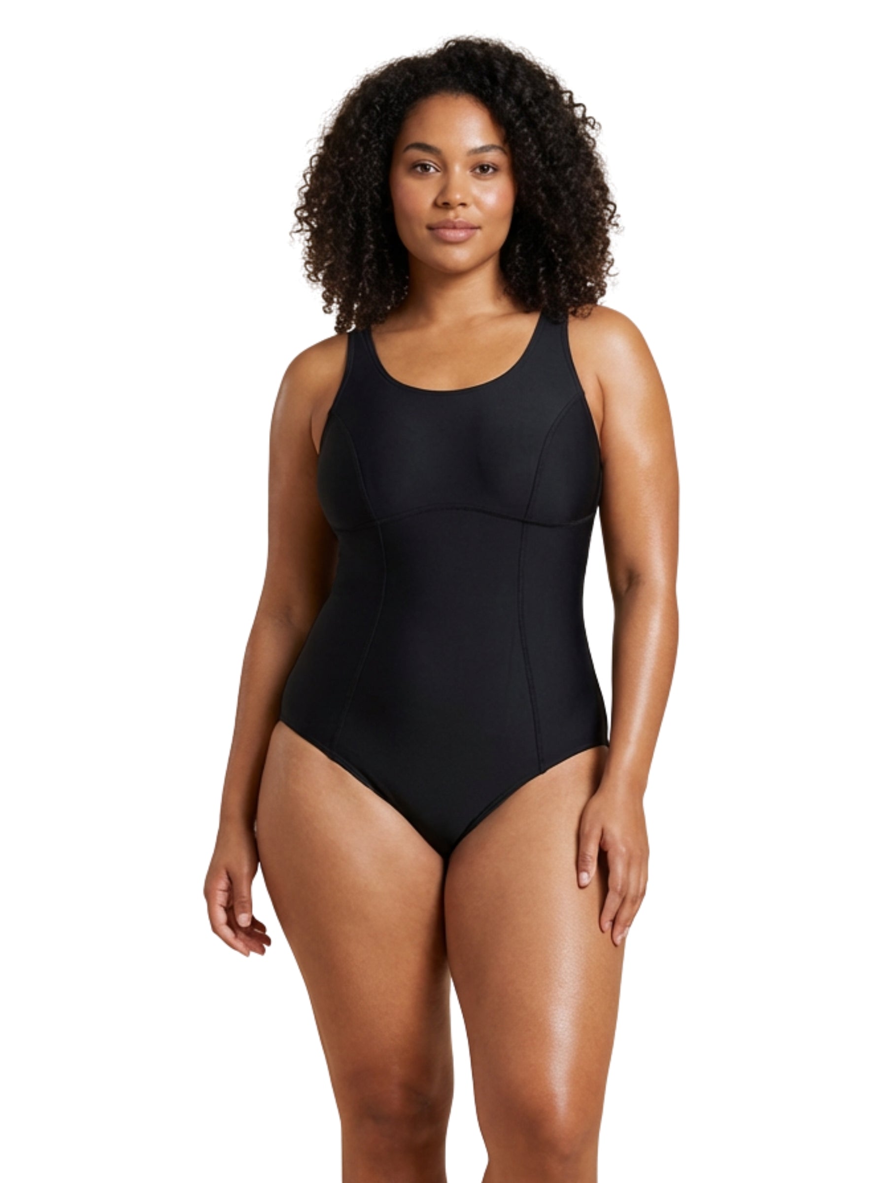 Maillot Dos Croisé Taille Plus - Noir