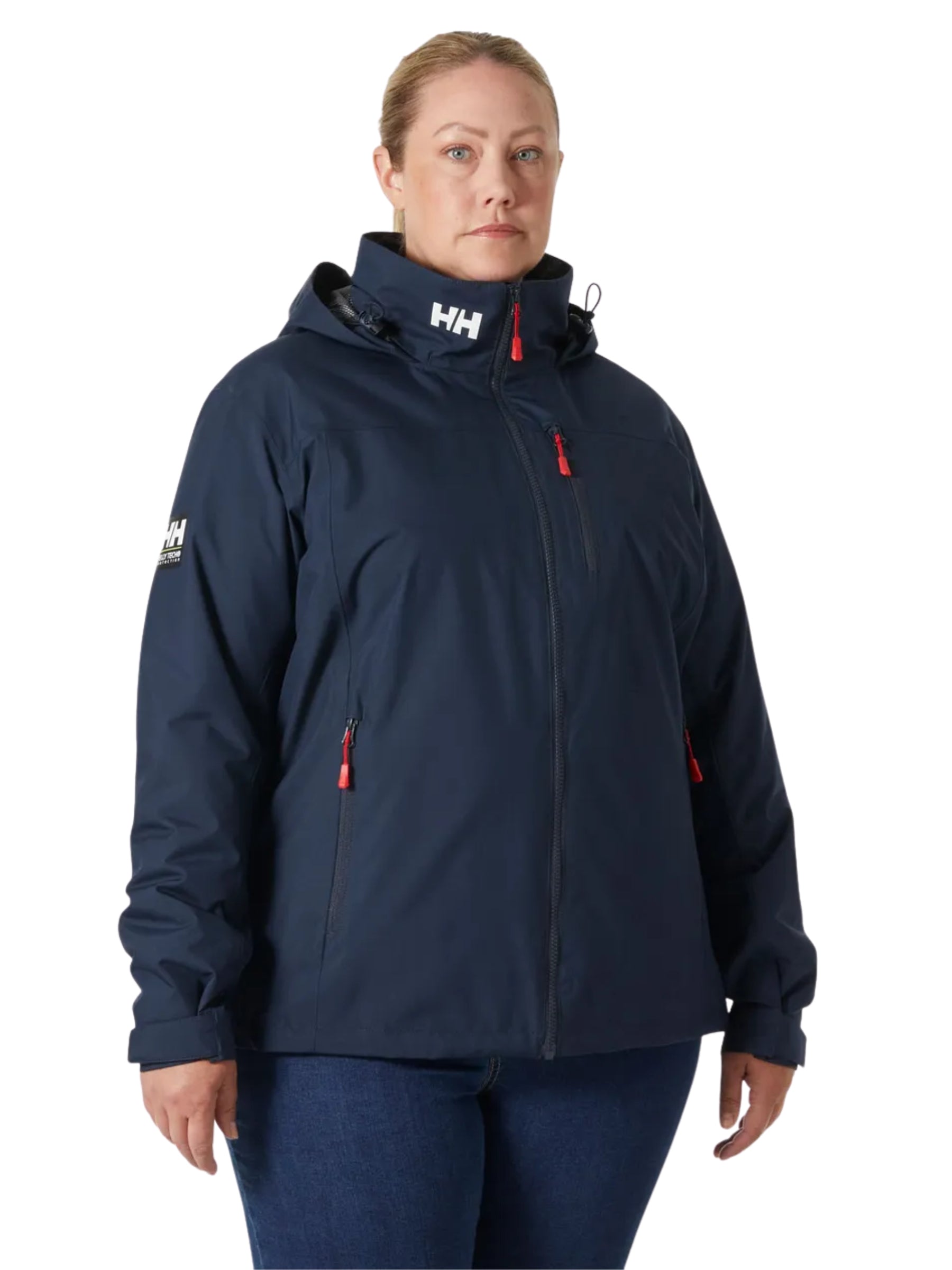 Manteau Imperméable Doublé Taille Plus - Navy