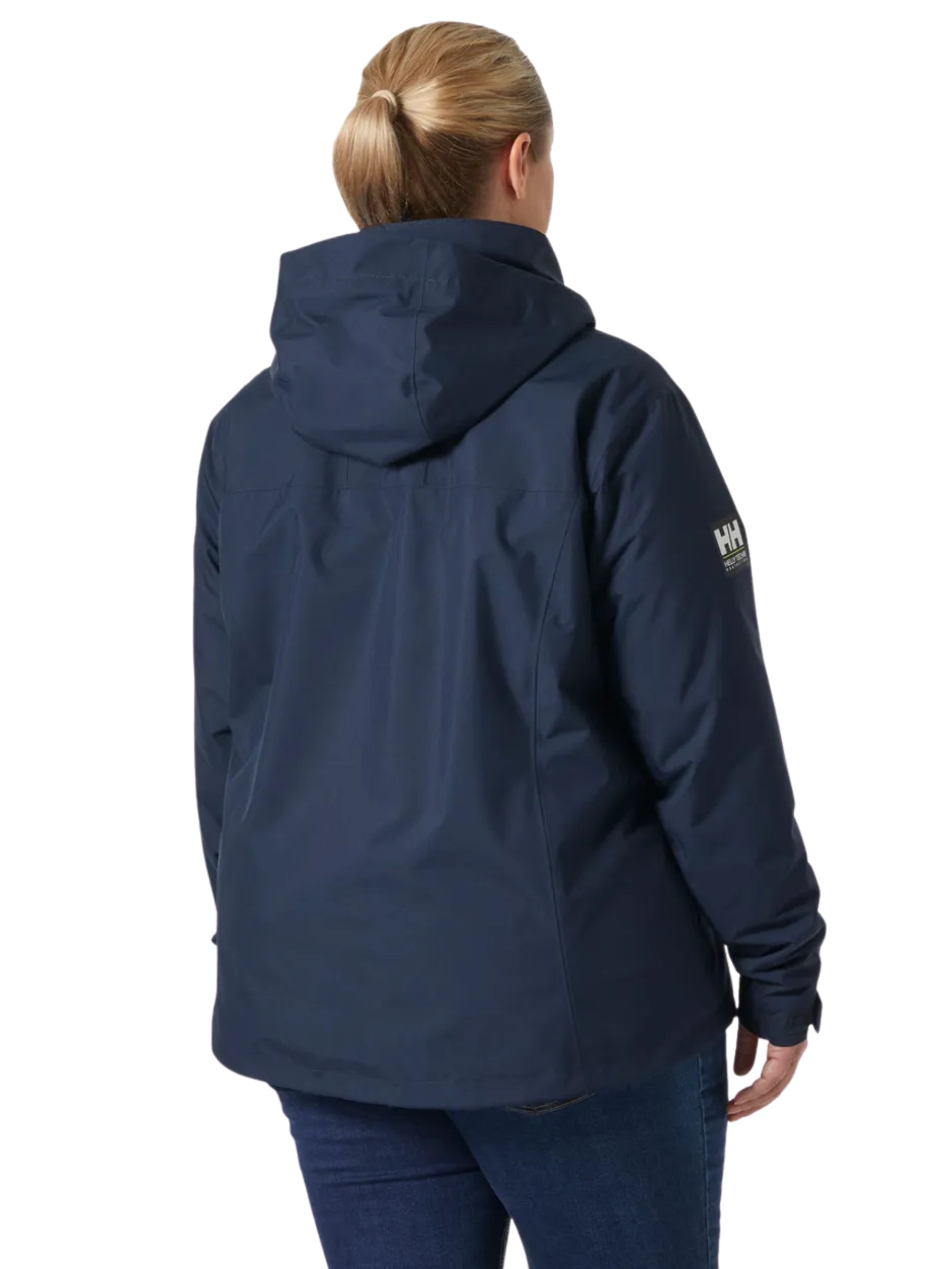 Manteau Imperméable Doublé Taille Plus - Navy