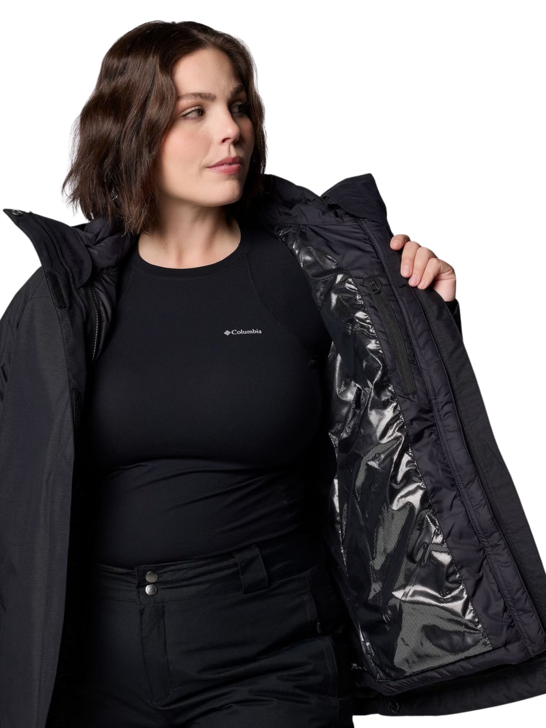 Whirlibird Interchangeable Coat V Plus Size - Black