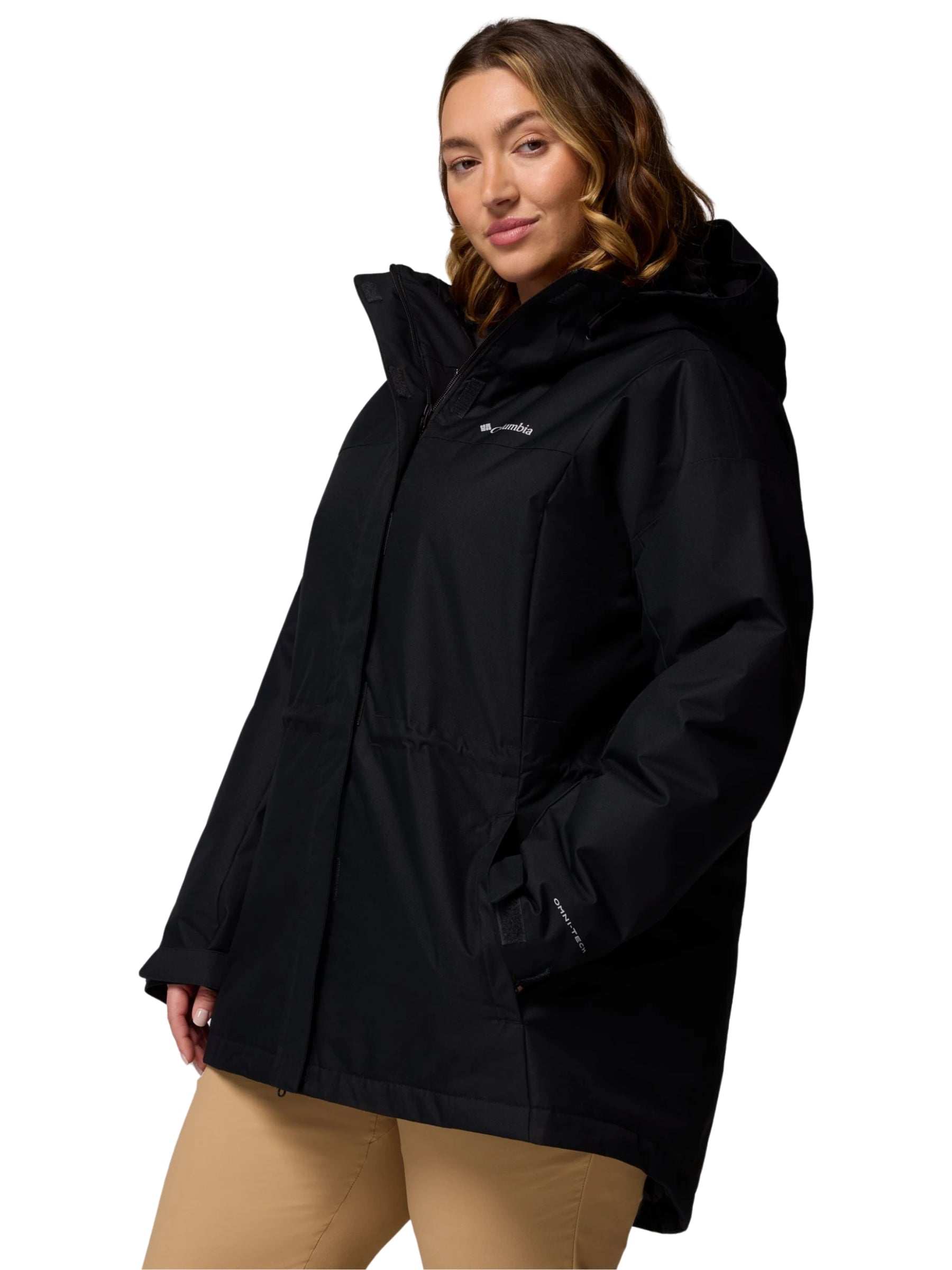 Manteau Long Isolé Hikebound II Taille Plus - Noir