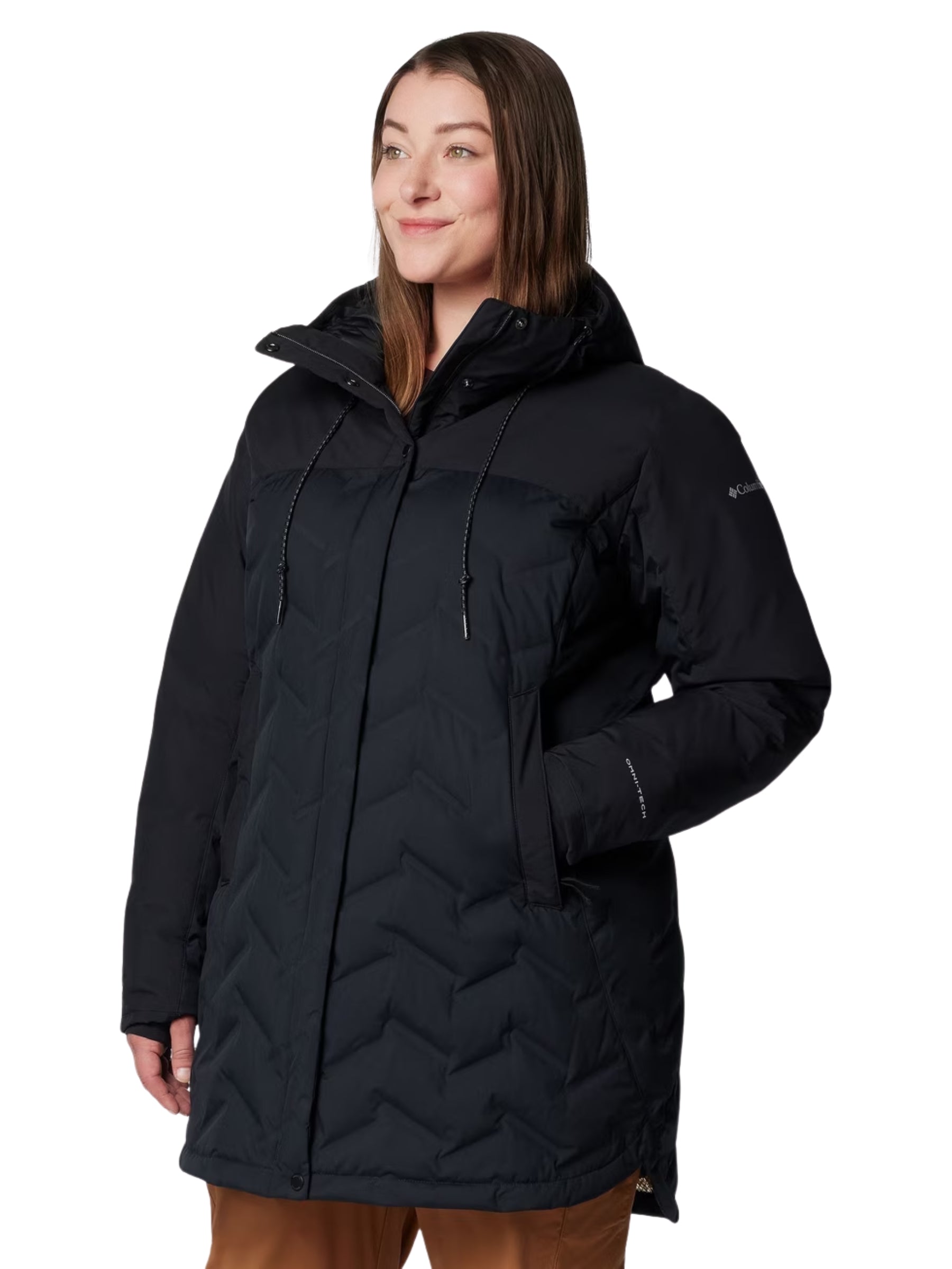 Manteau Mi-long Mountain Croo III Taille Plus - Noir