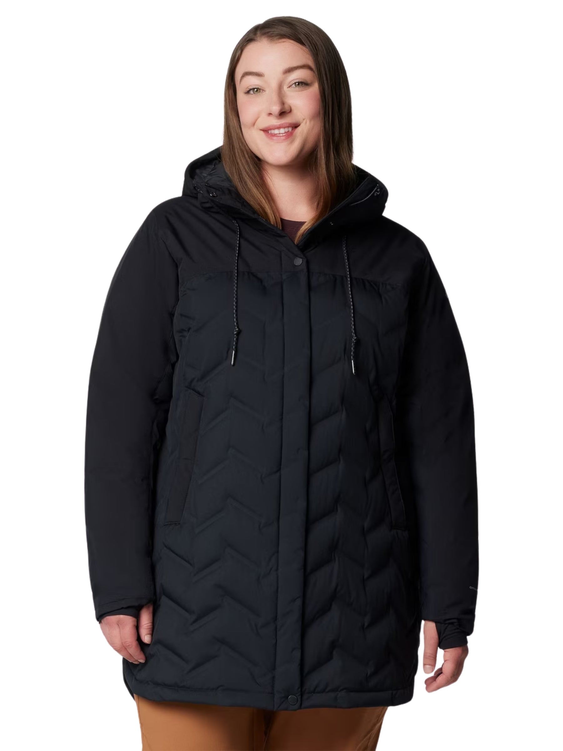 Manteau Mi-long Mountain Croo III Taille Plus - Noir