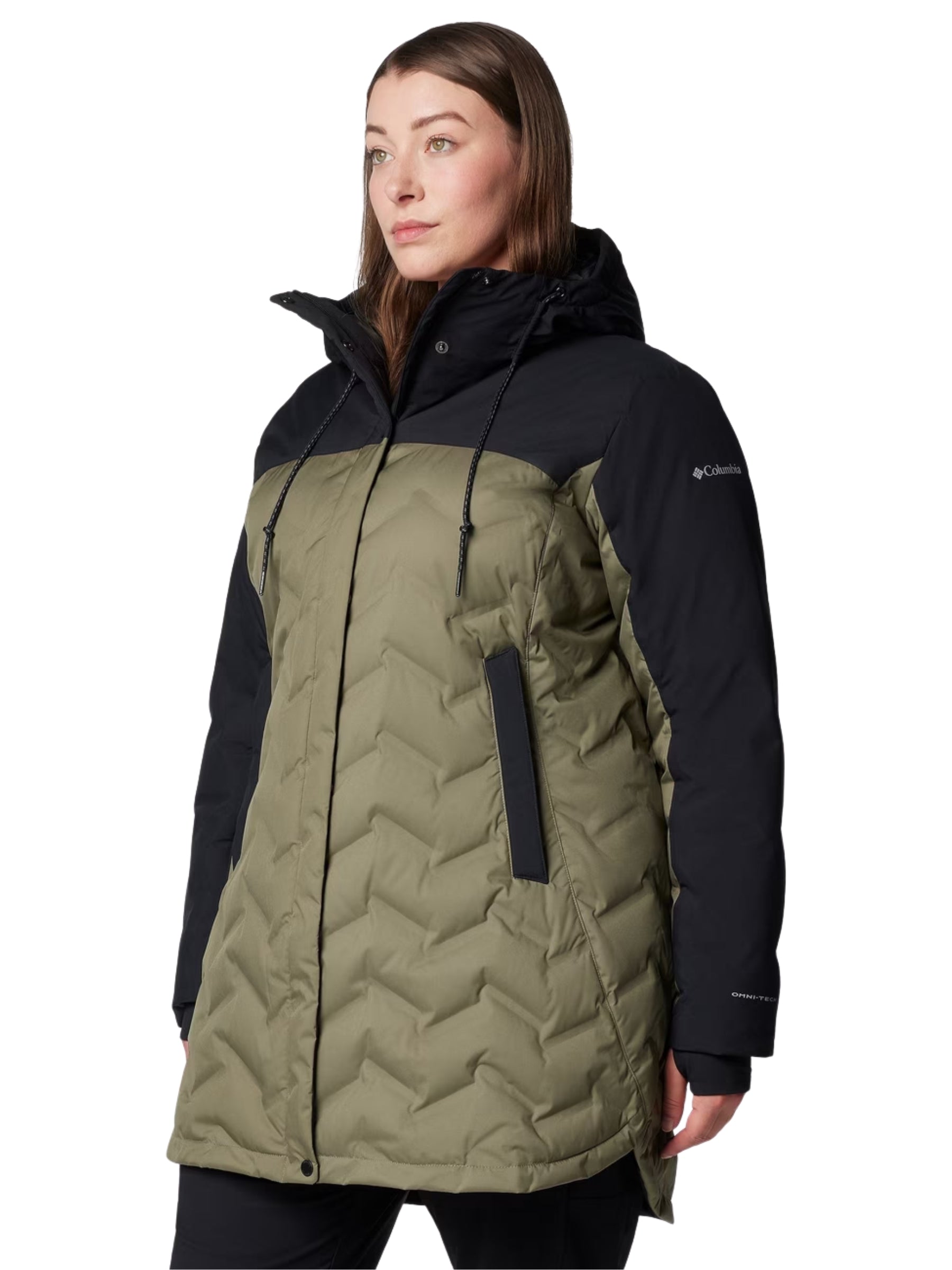 Manteau Mi-long Mountain Croo III Taille Plus - Stone Green & Black