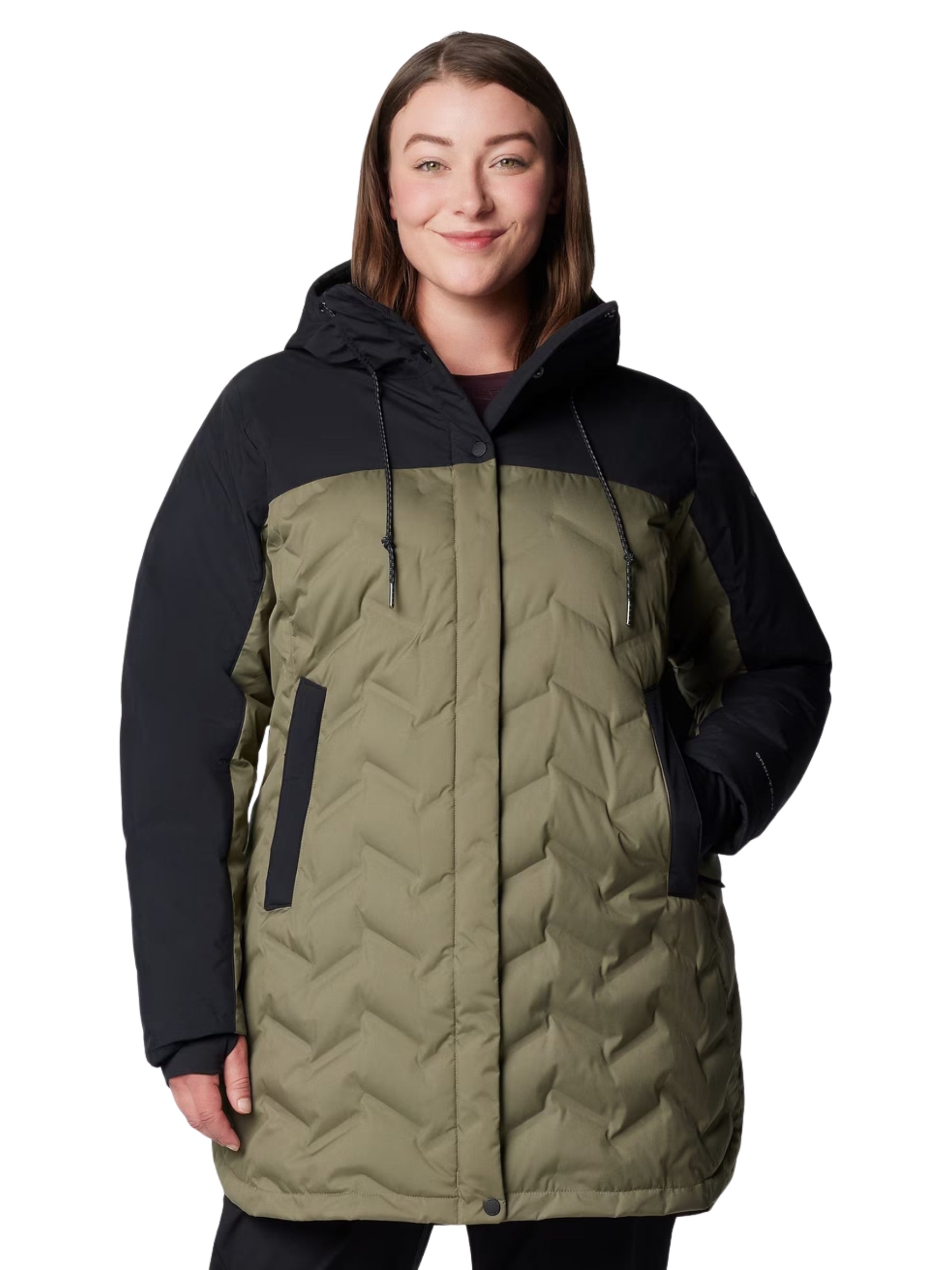 Manteau Mi-long Mountain Croo III Taille Plus - Stone Green & Black