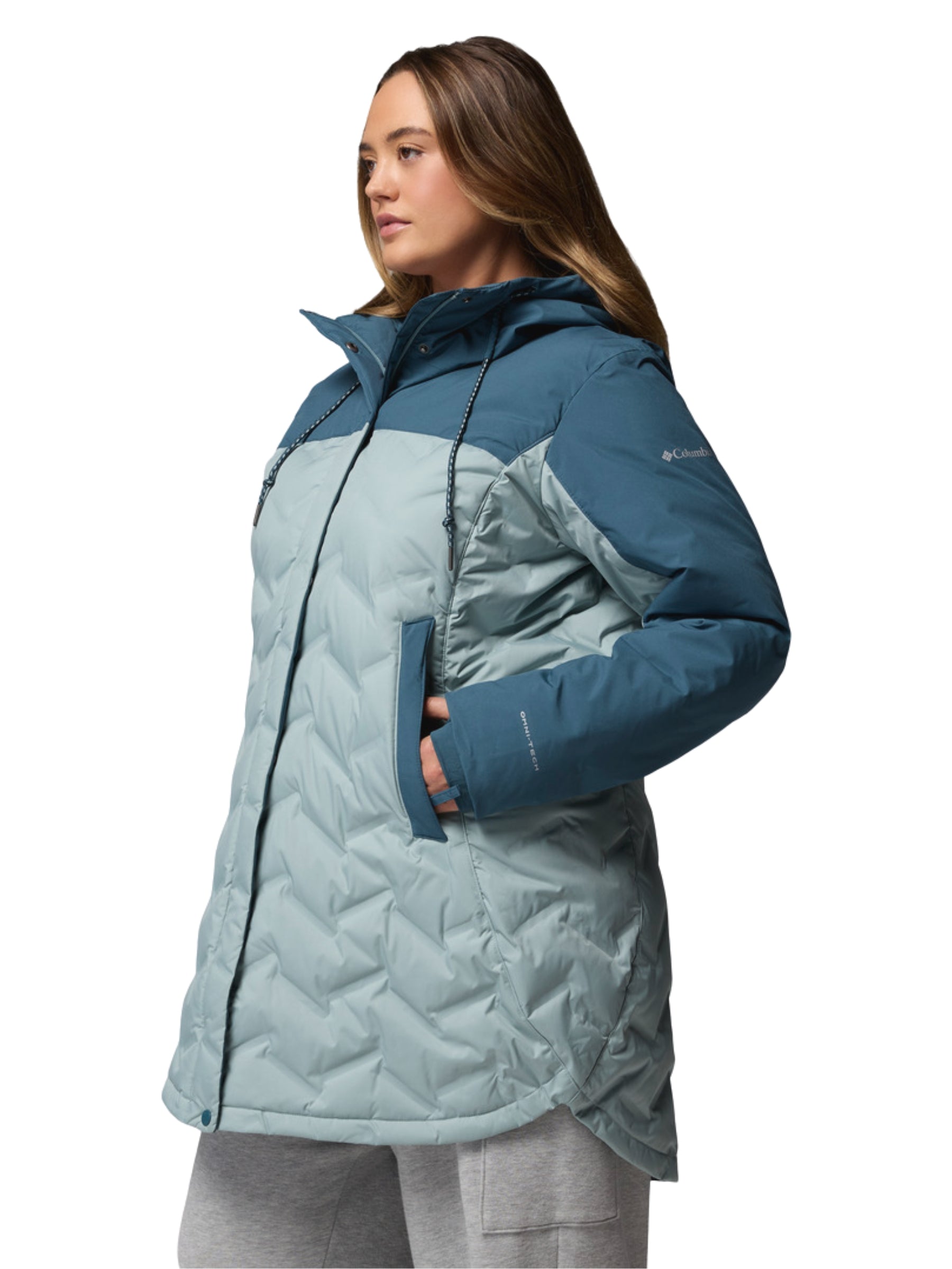 Manteau Mi-long Mountain Croo III Taille Plus - Crushed Blue & Everblue