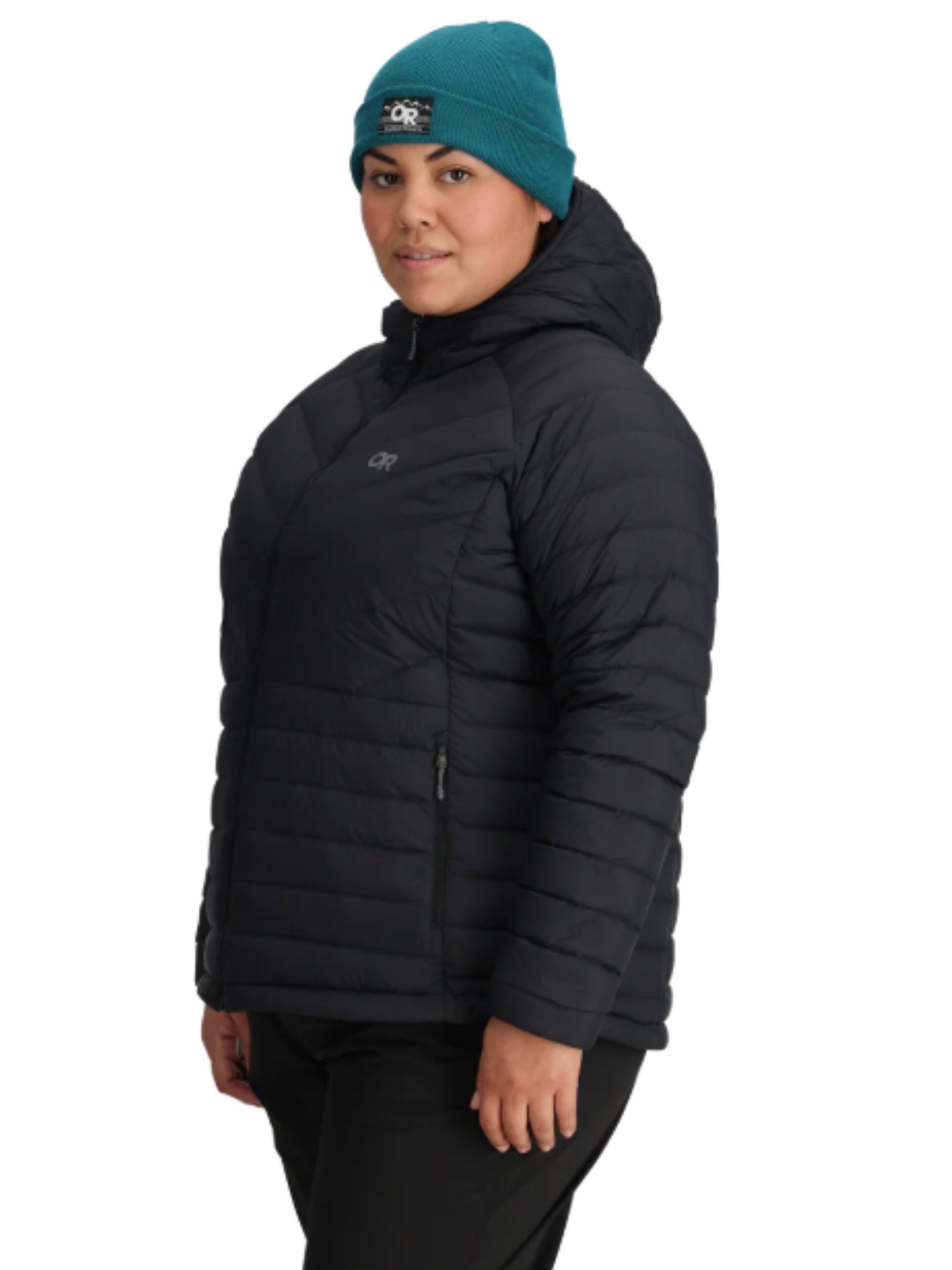 Transcendent Plus Size Down Coat - Black