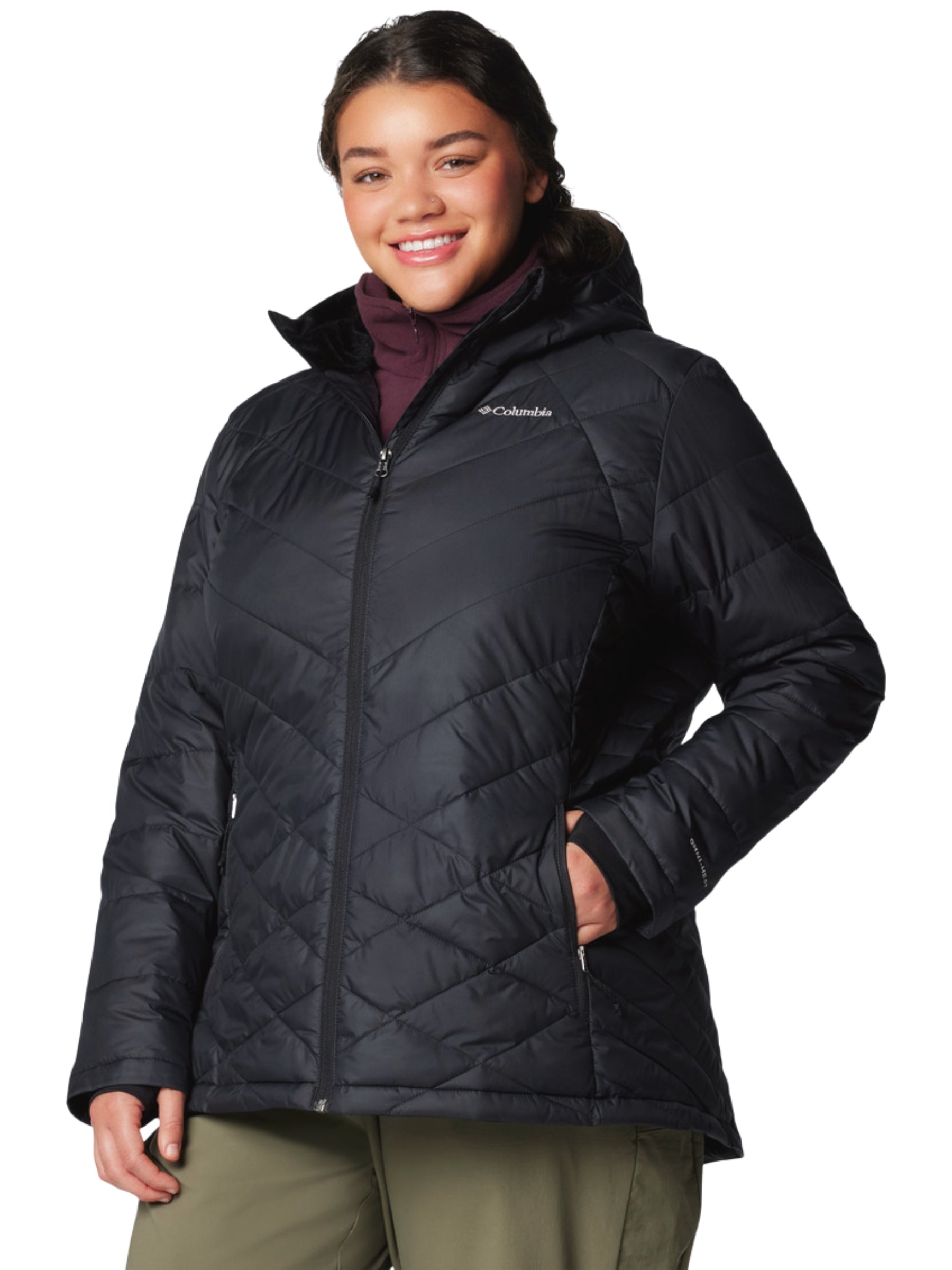 Heavenly Plus Size Hooded Coat - Black