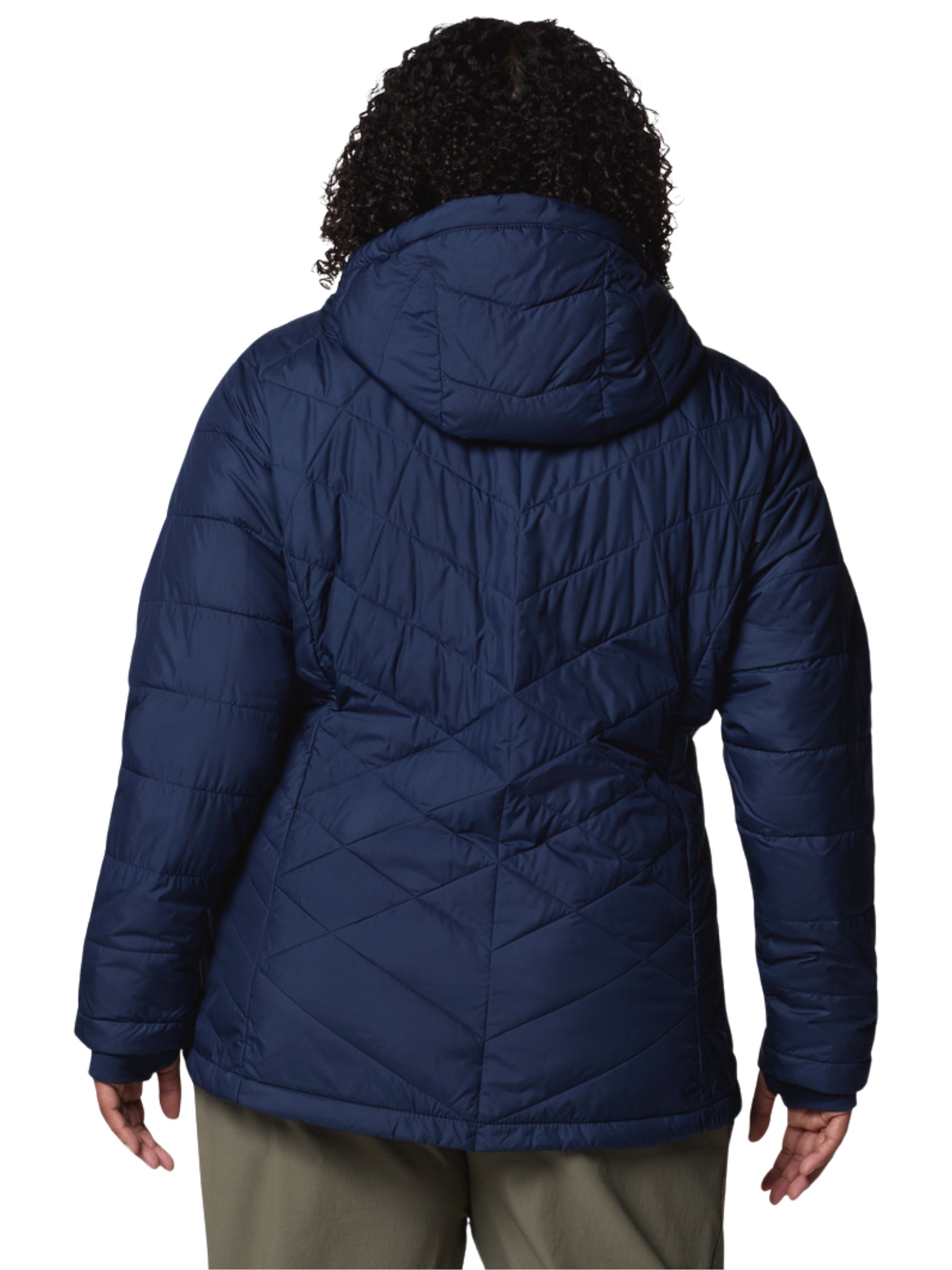 Heavenly Plus Size Hooded Coat - Collegiate Navy