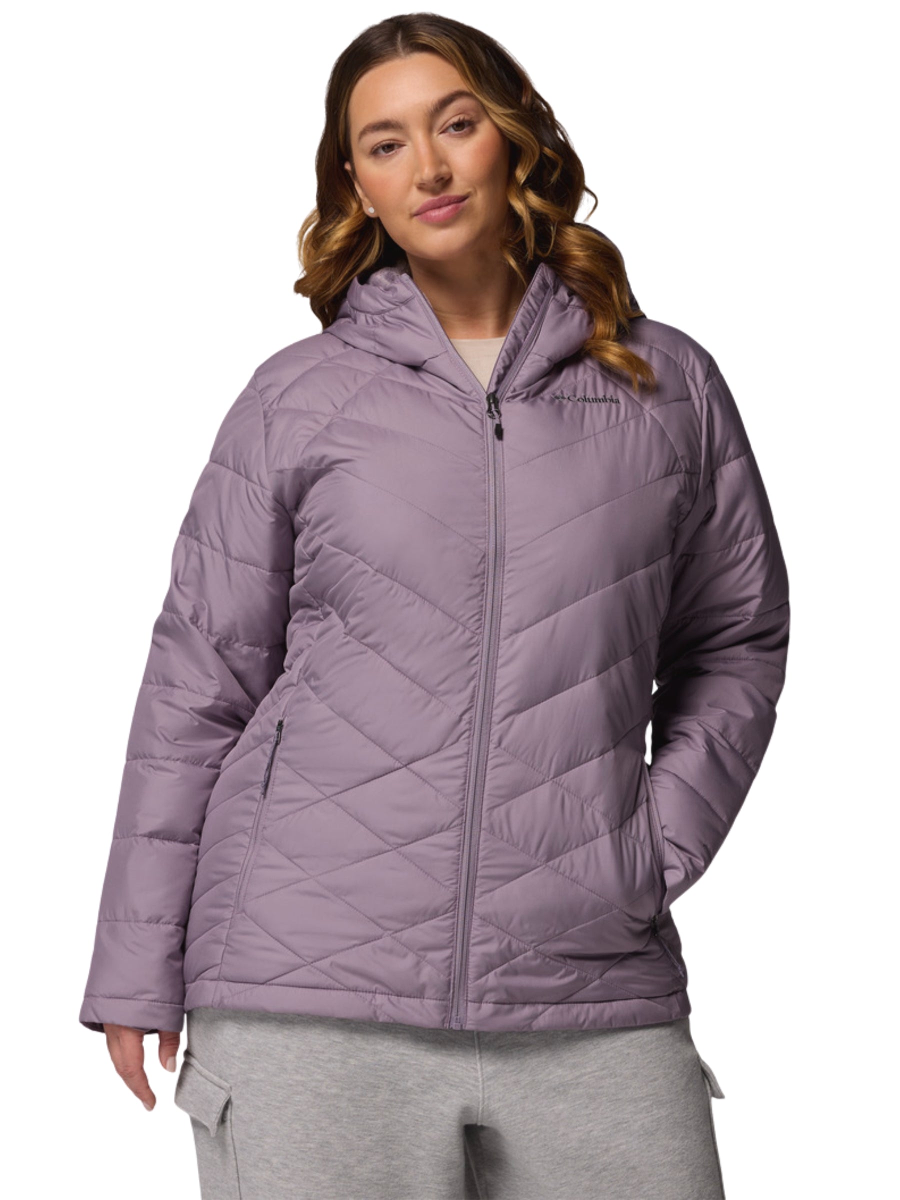 Manteau à Capuchon Heavenly Taille Plus - Shale Purple