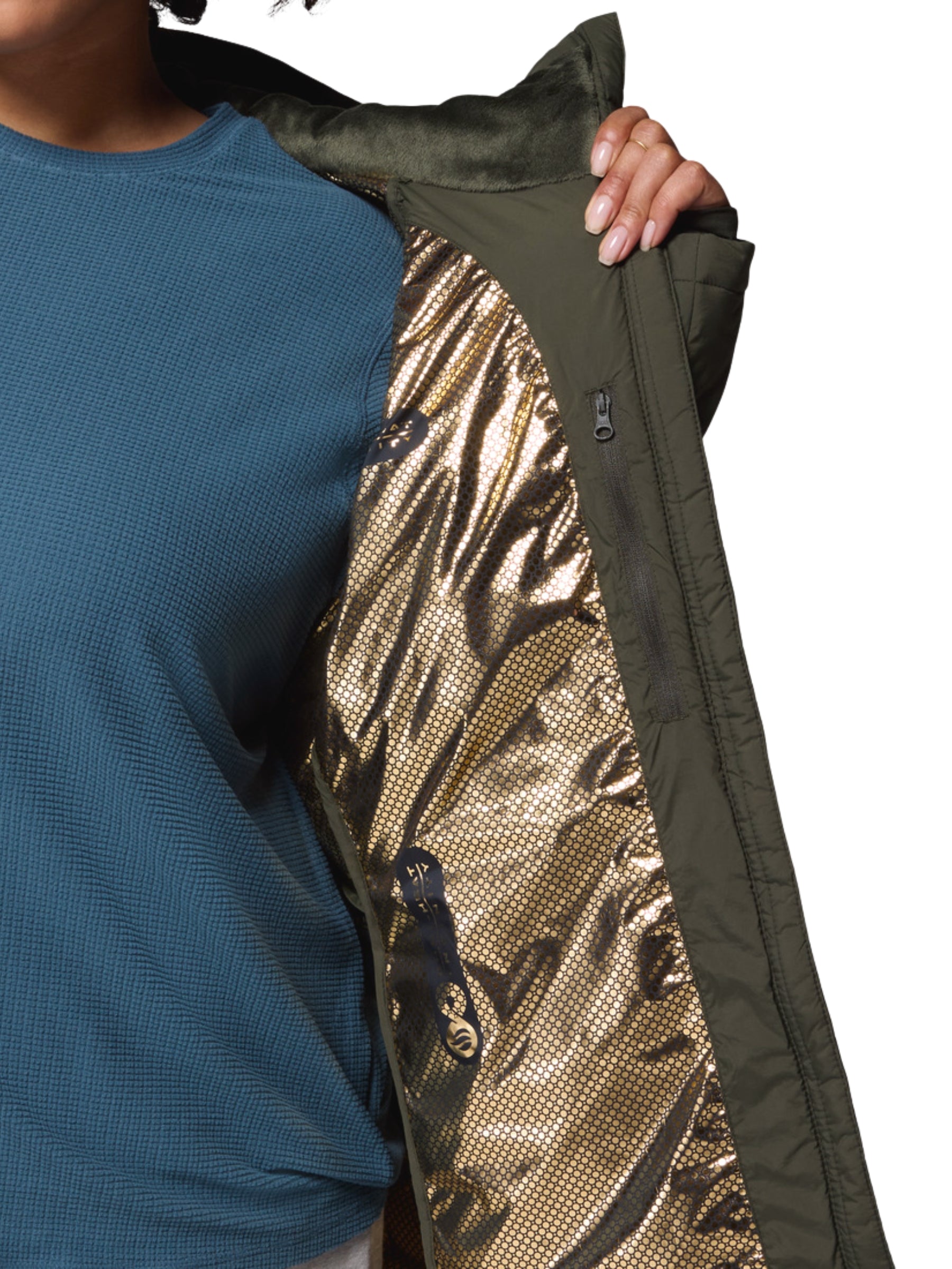 Manteau à Capuchon Joy Peak II Long Taille Plus - Greenscape