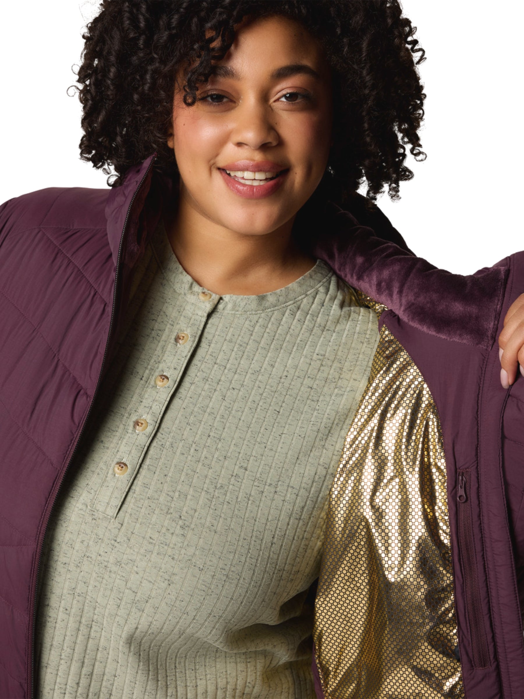 Manteau à Capuchon Joy Peak II Long Taille Plus - Moonvista